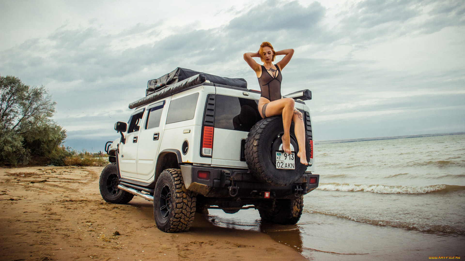 автомобили, -авто, с, девушками, hummer, h2