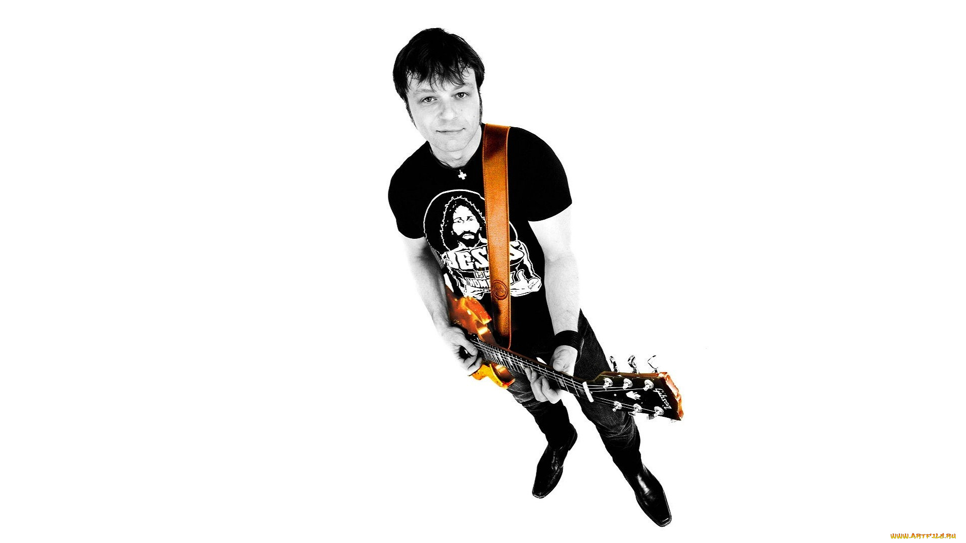 daniel, boucher, музыка, -другое, мужчина, футболка, гитара, музыкант