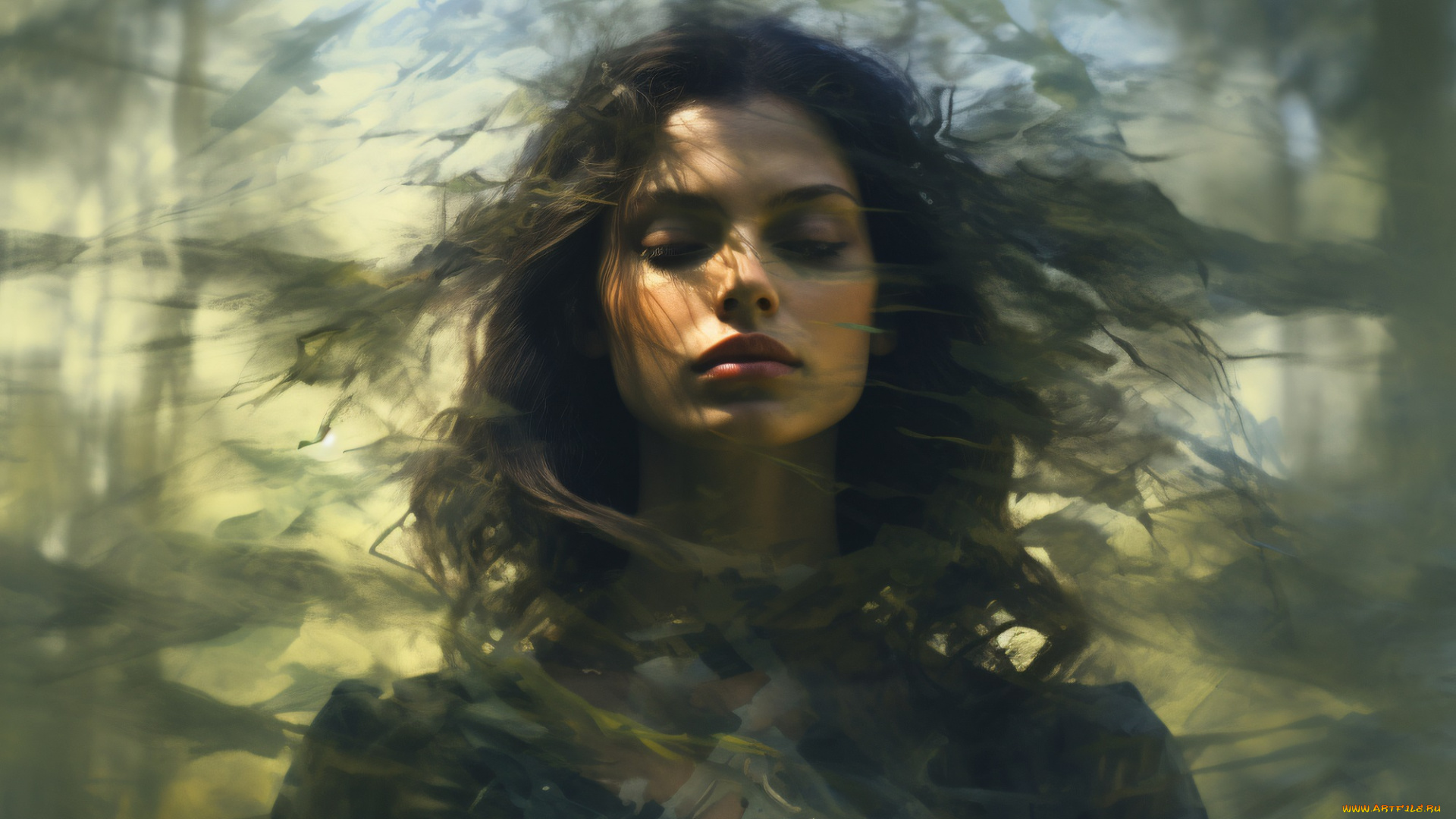 разное, компьютерный, дизайн, девушка, нейросеть