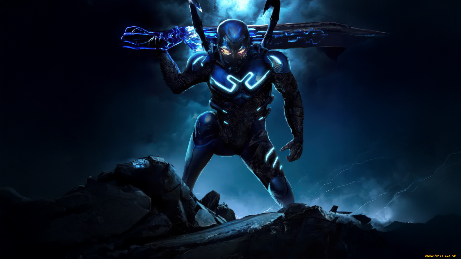 рисованное, кино, , мультфильмы, blue, bettle