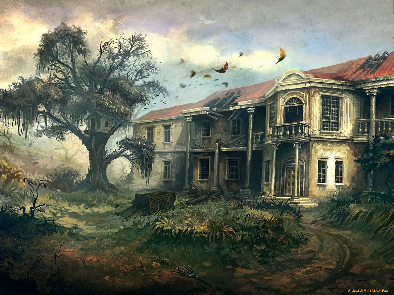 рисованные, города