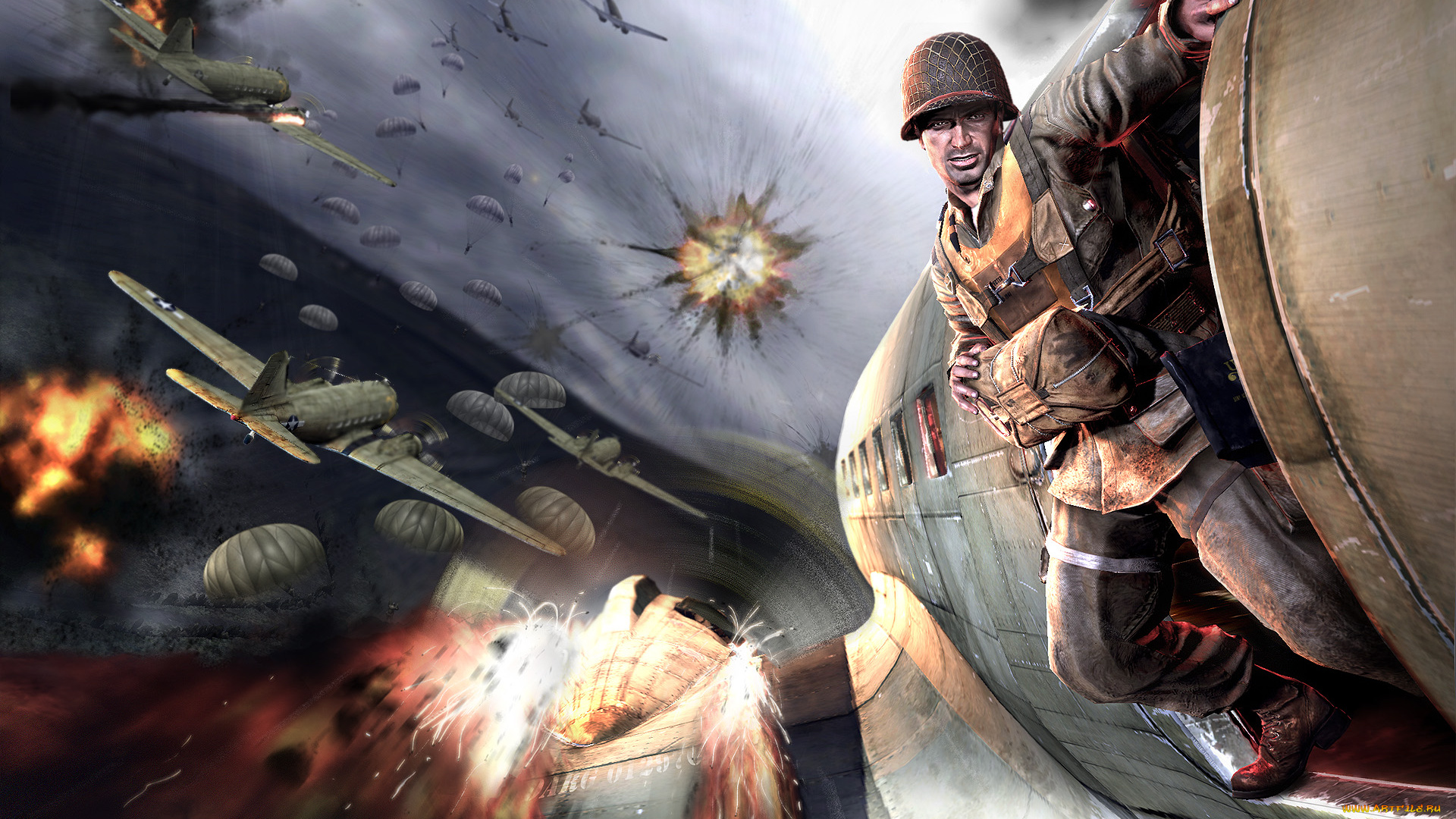 видео, игры, medal, of, honor, airborne