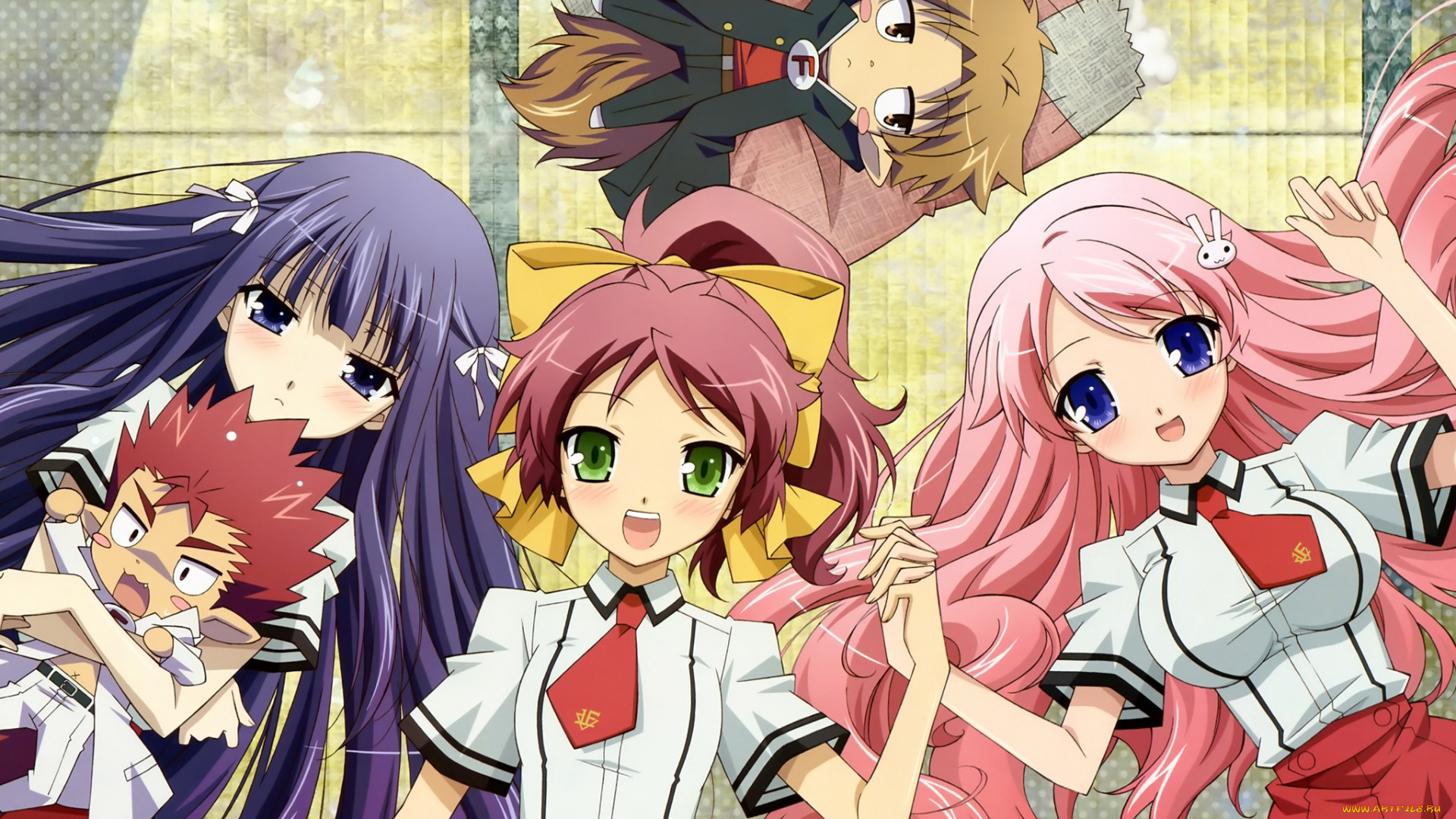 аниме, baka, to, test, shoukanjuu, девочки