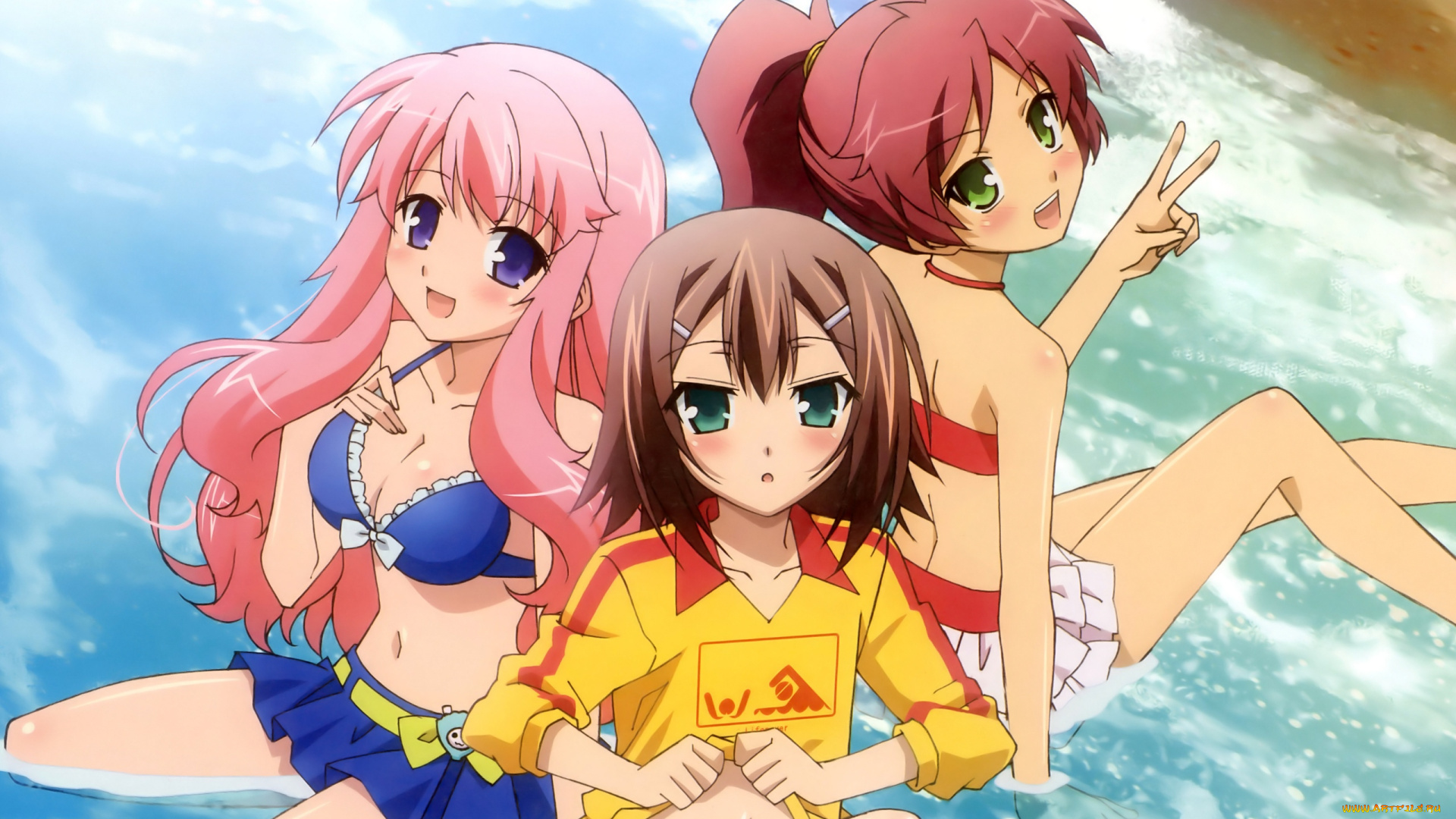 аниме, baka, to, test, shoukanjuu, девочки