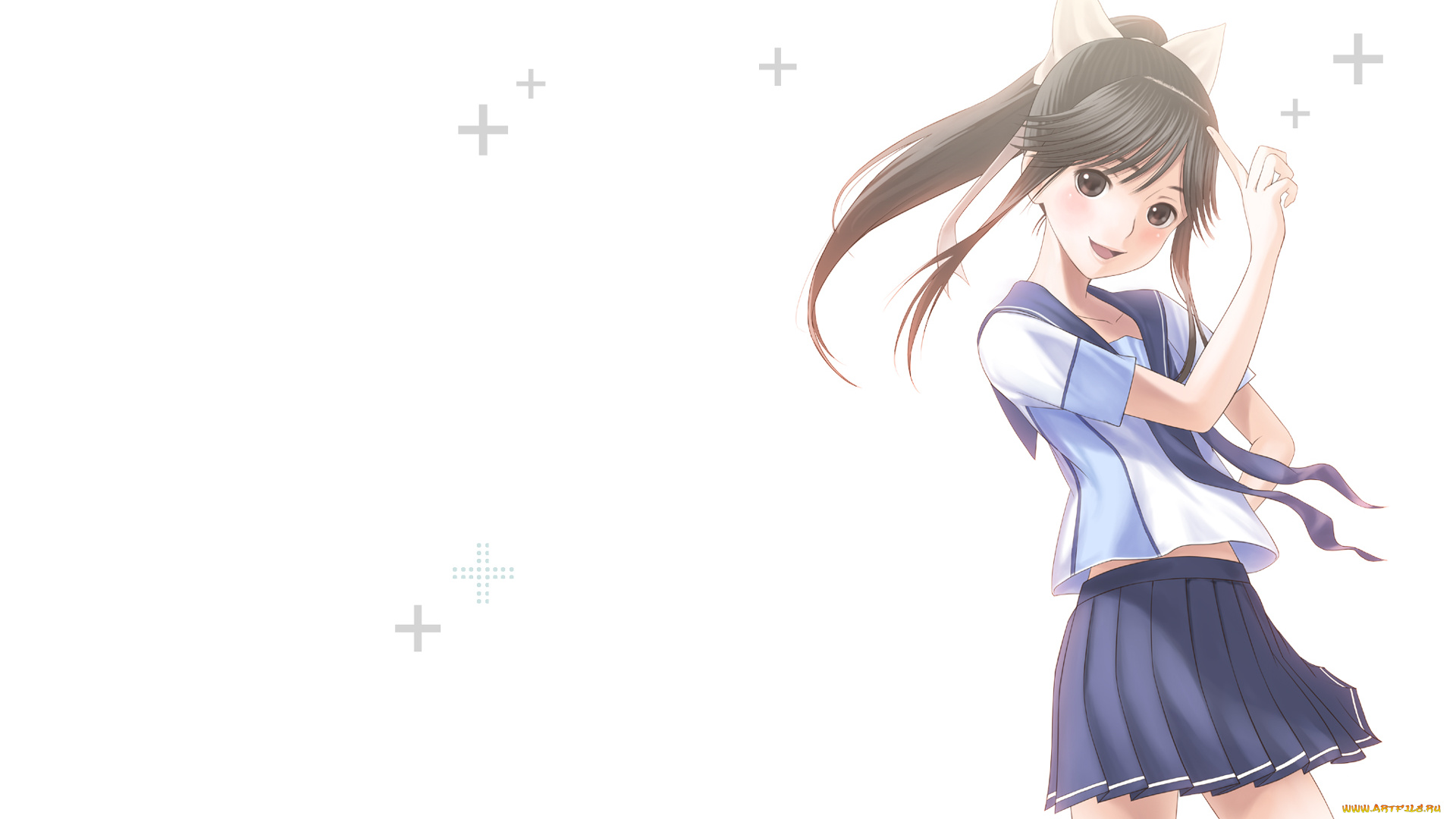 аниме, loveplus, юбка, крестики, девушка