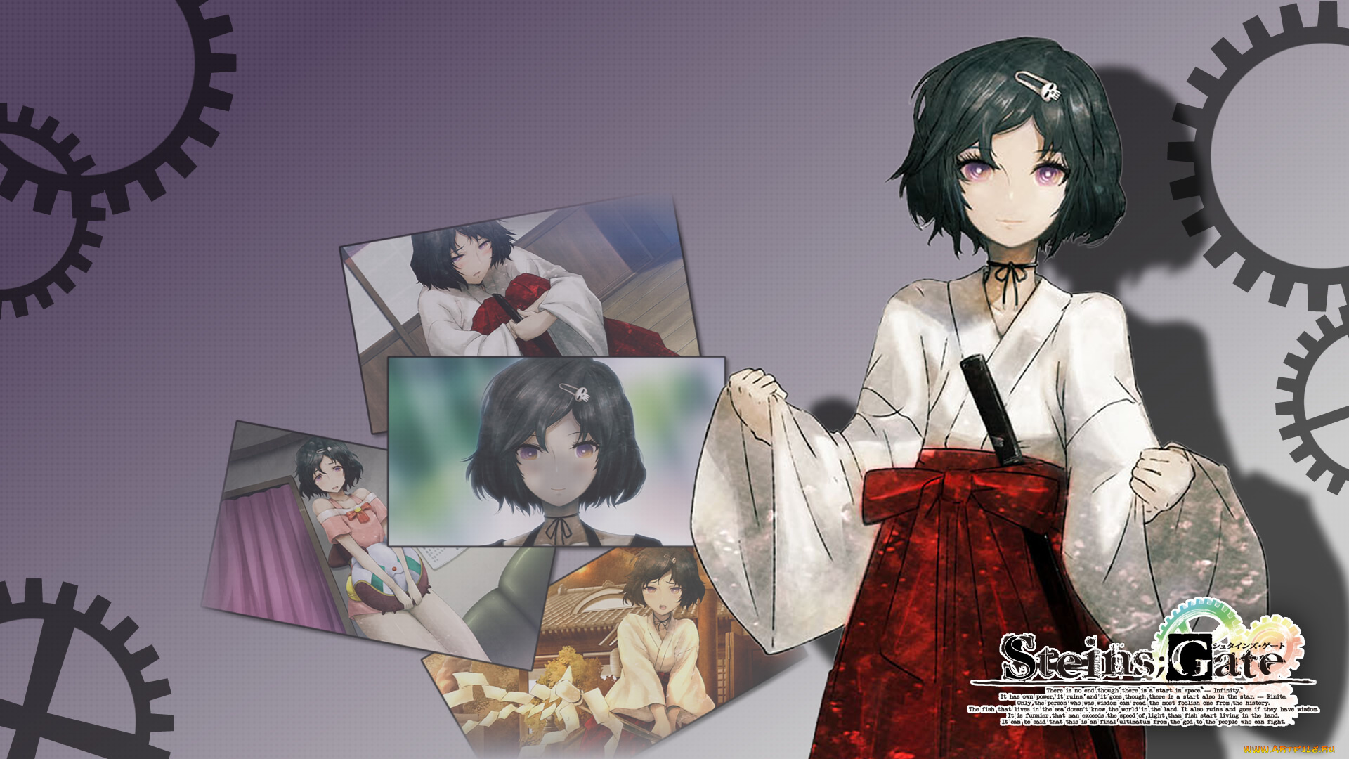 аниме, steins, gate, девушка