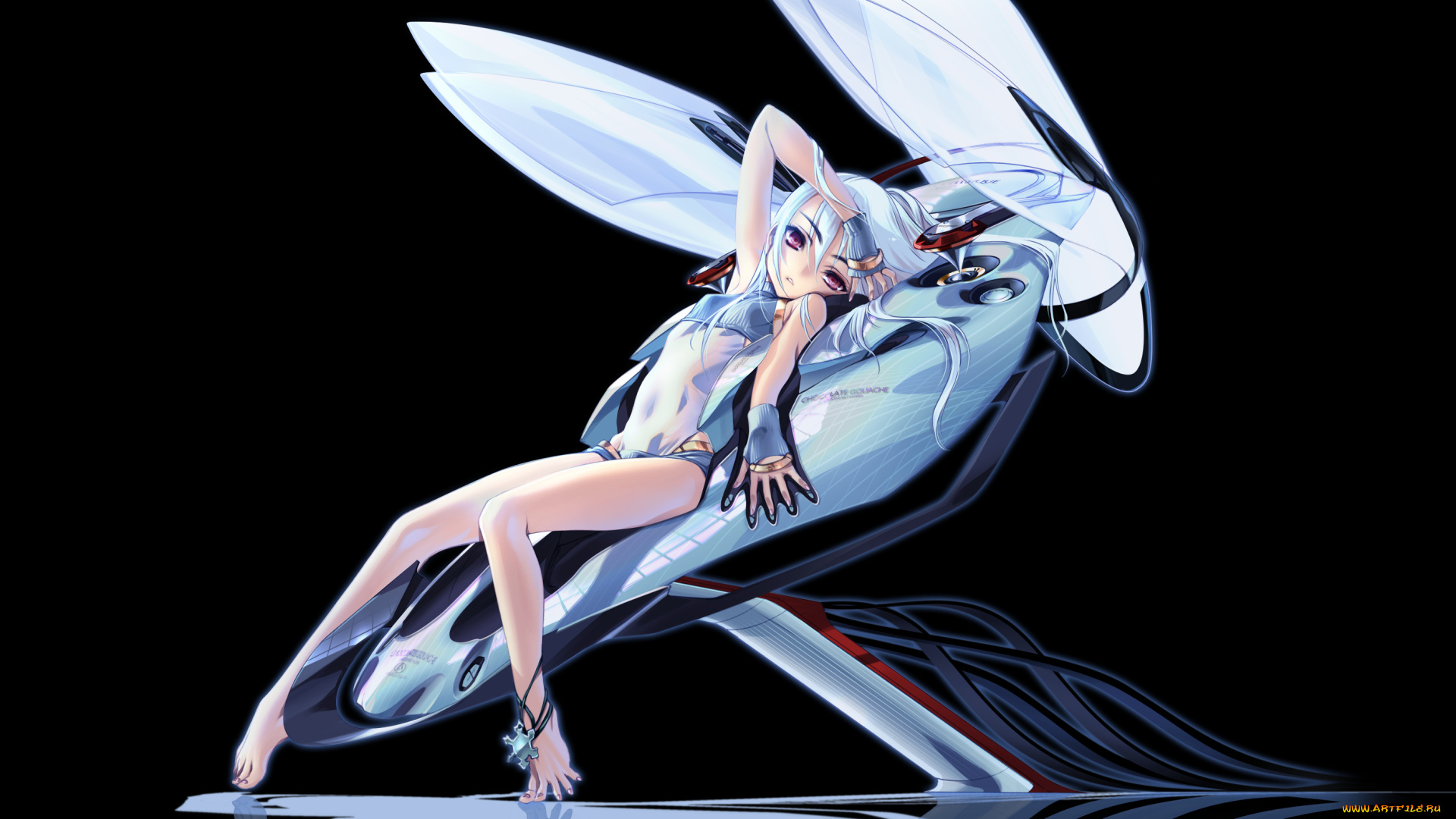 аниме, weapon, blood, technology, девочка