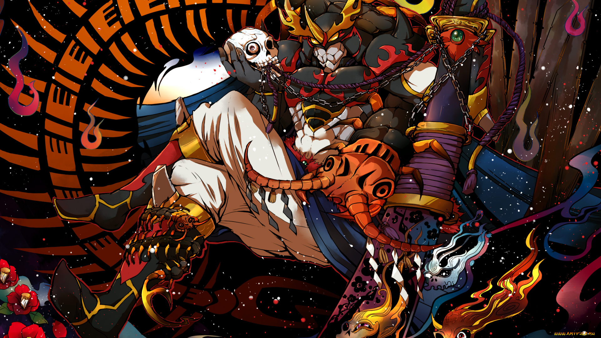 digimon, аниме, черепа