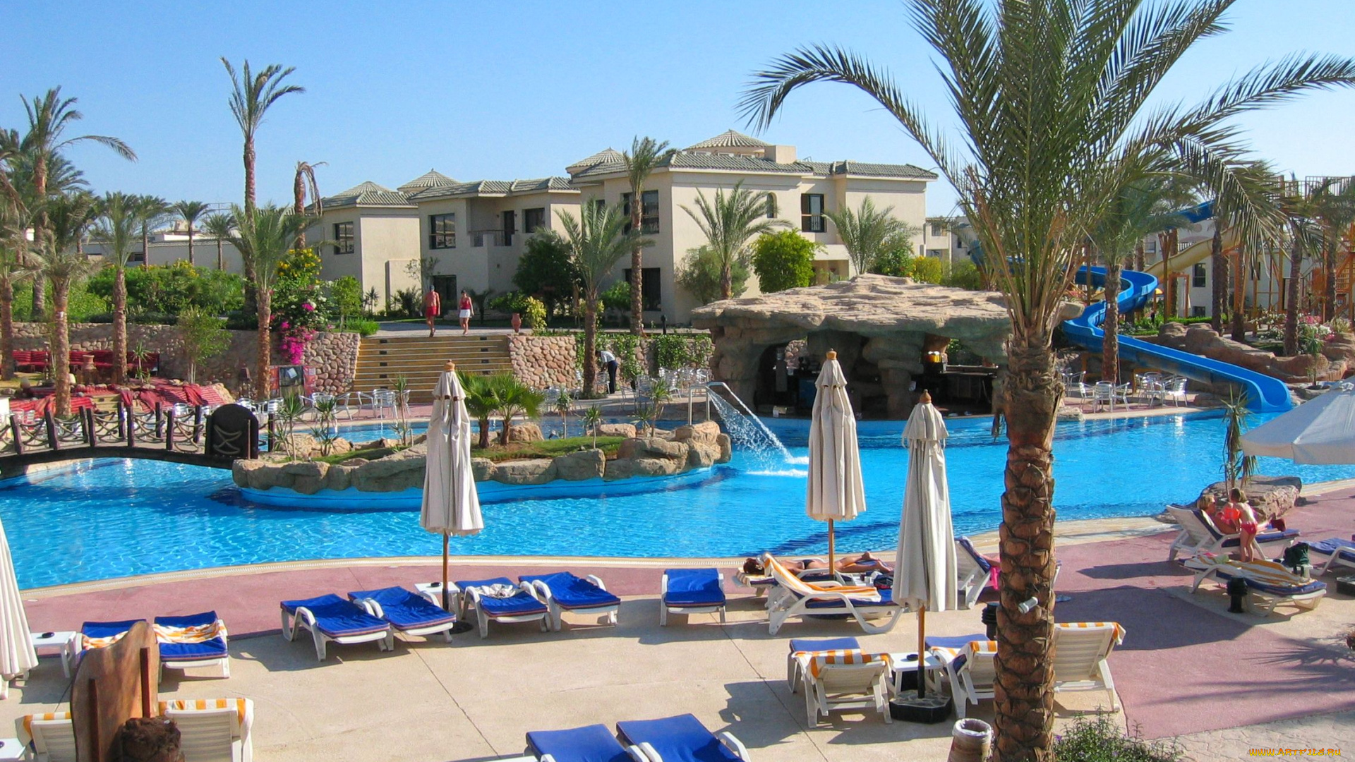 египет, интерьер, бассейны, открытые, площадки