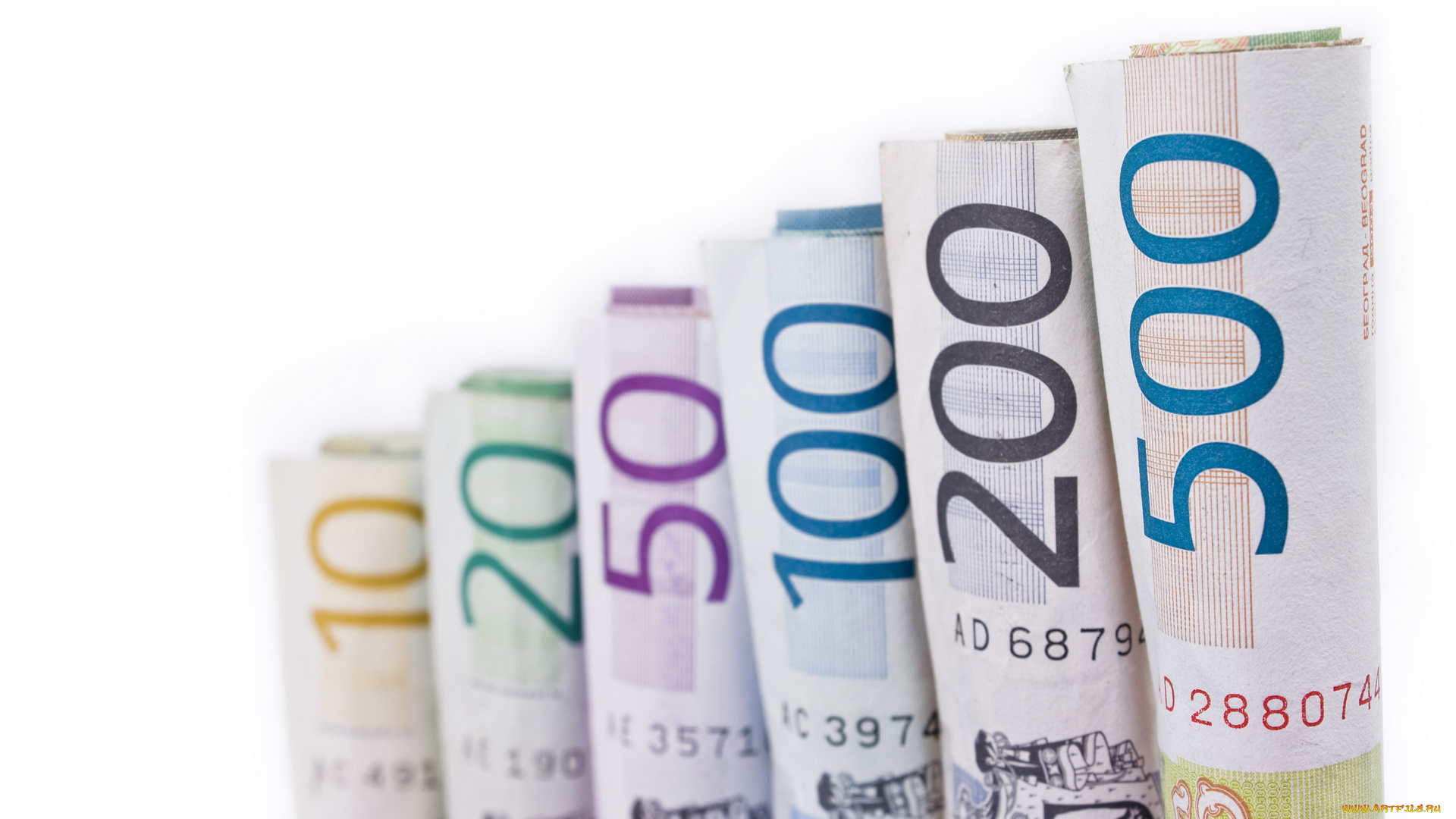 разное, золото, купюры, монеты, евро, свернутые, валюта