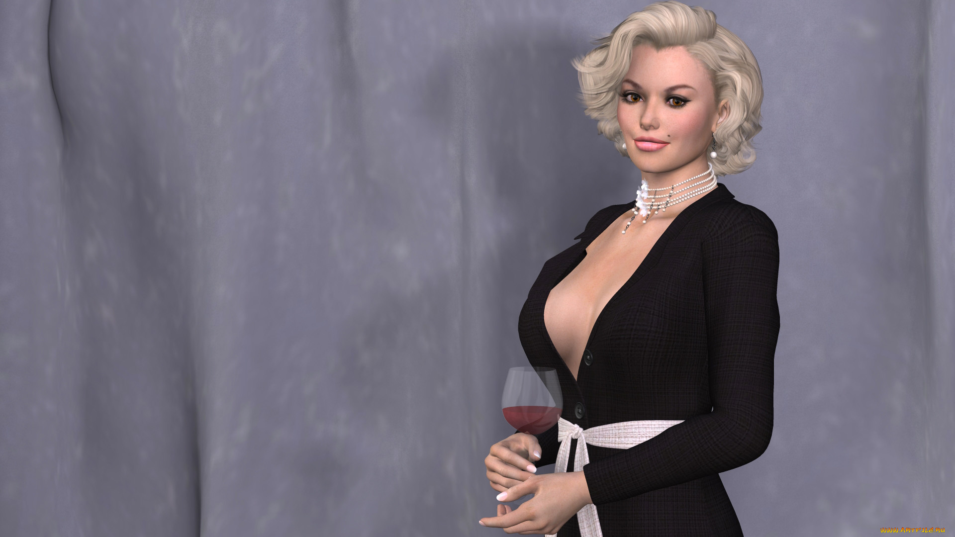 3д, графика, people, люди, девушка, улыбка, взгляд