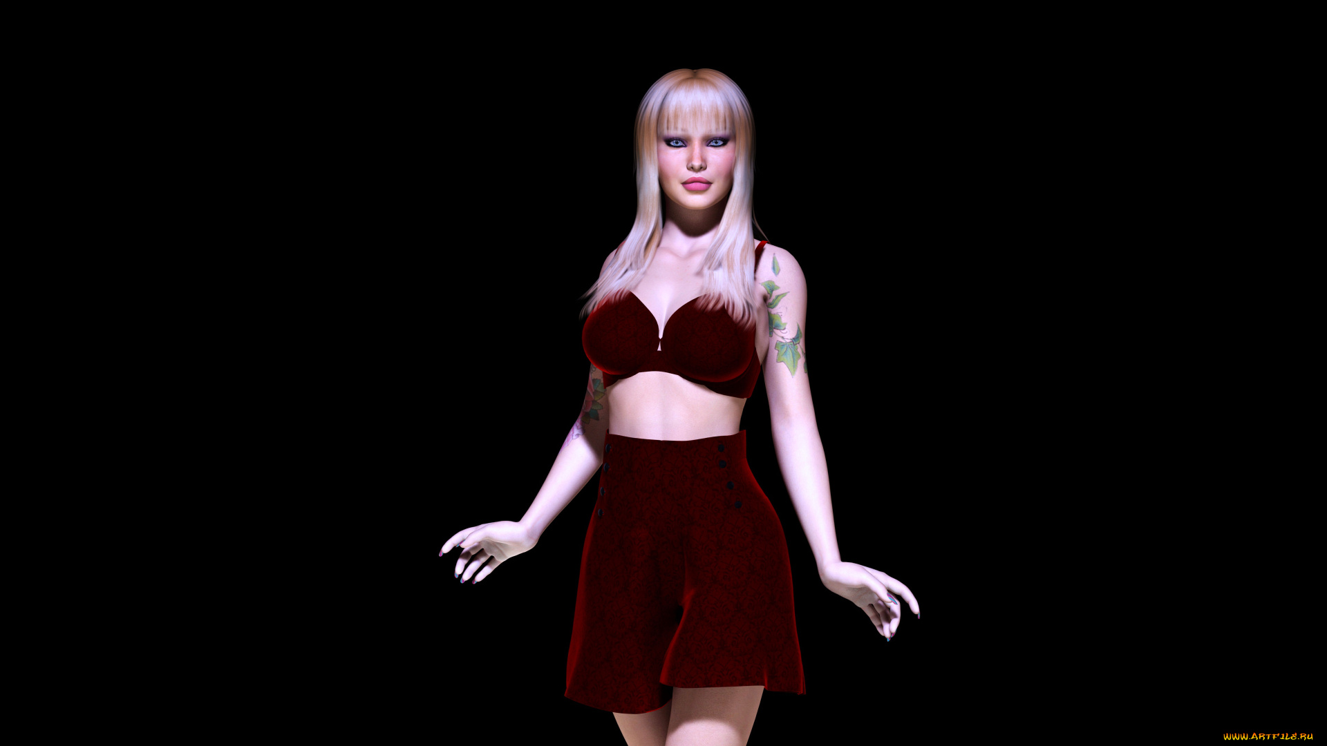 3д, графика, people, люди, девушка, взгляд