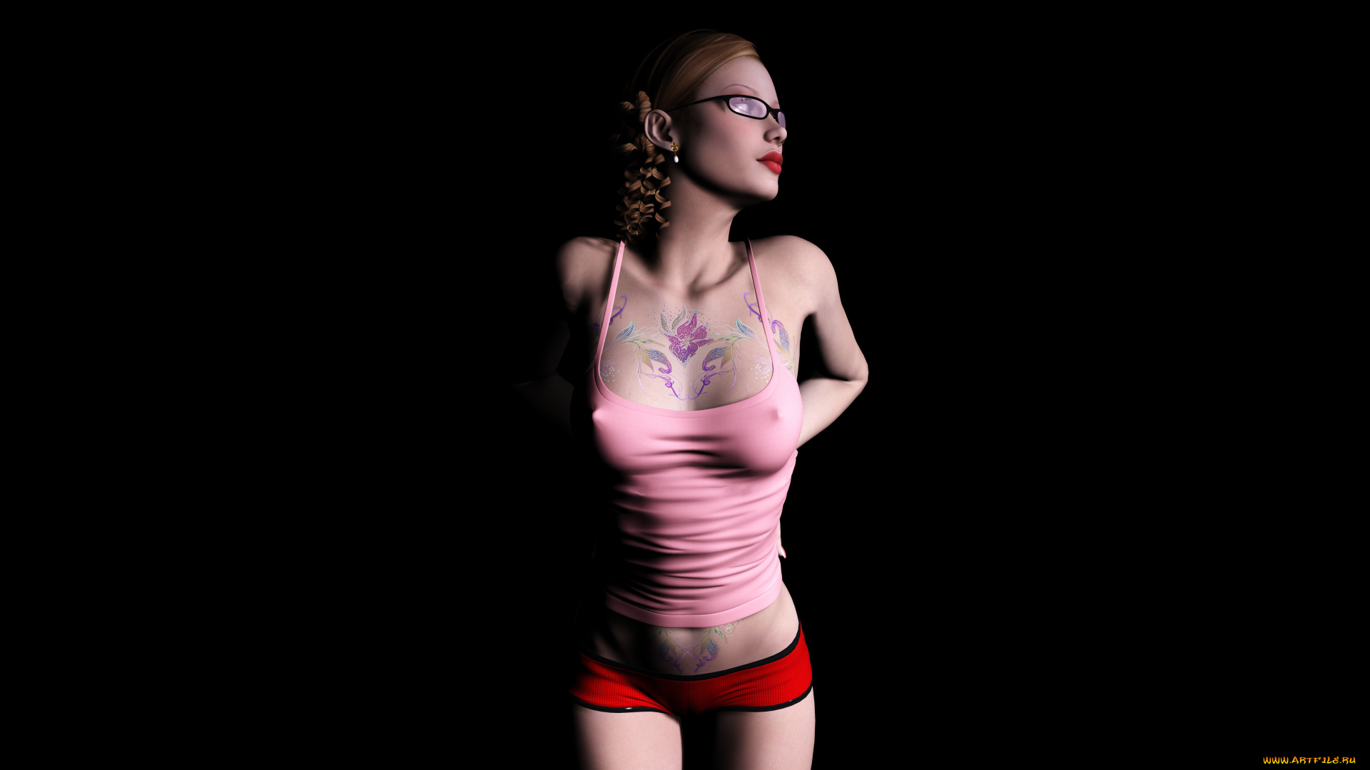 3д, графика, people, люди, очки, девушка