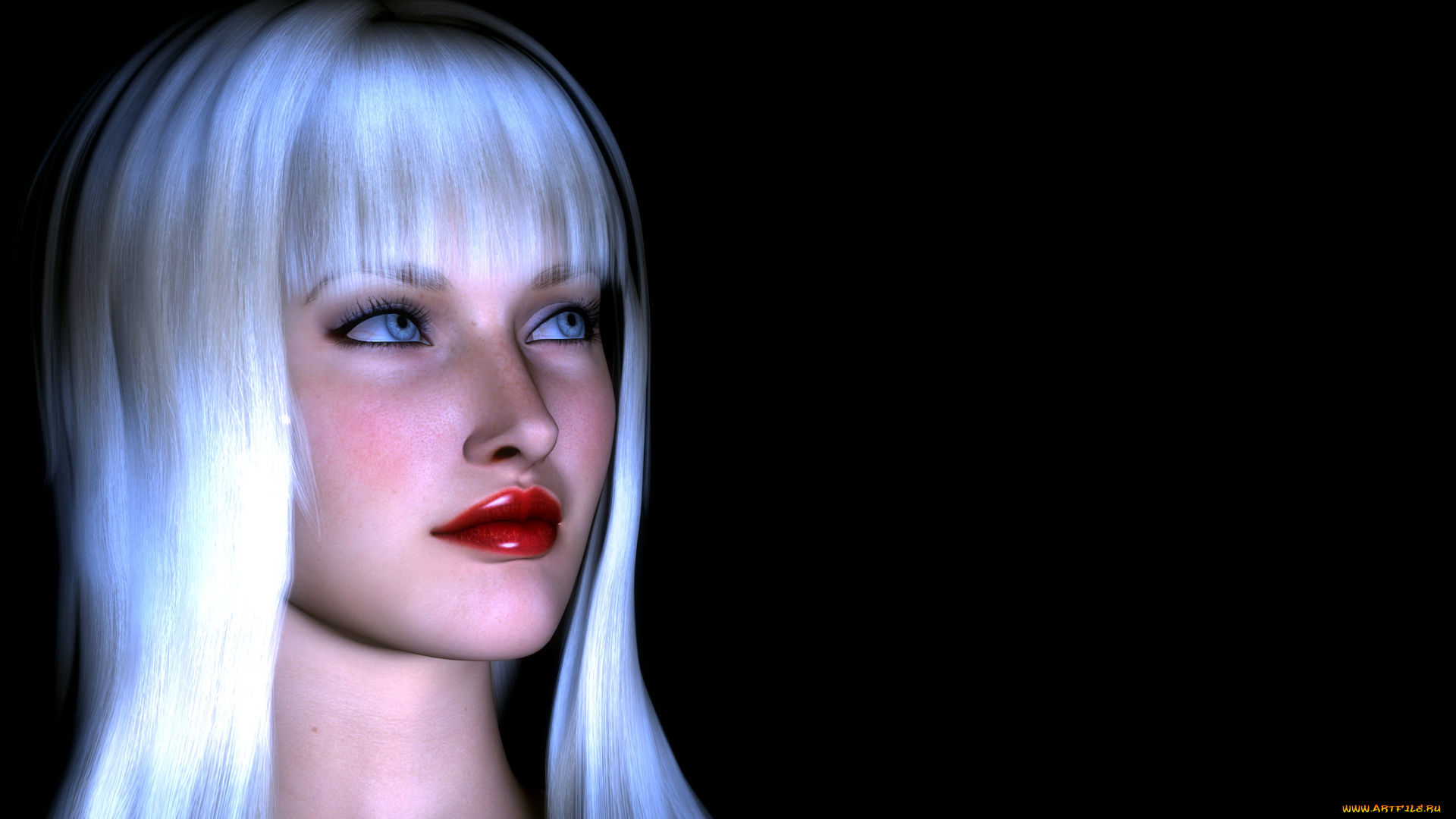 3д, графика, portraits, портрет, девушка, взгляд