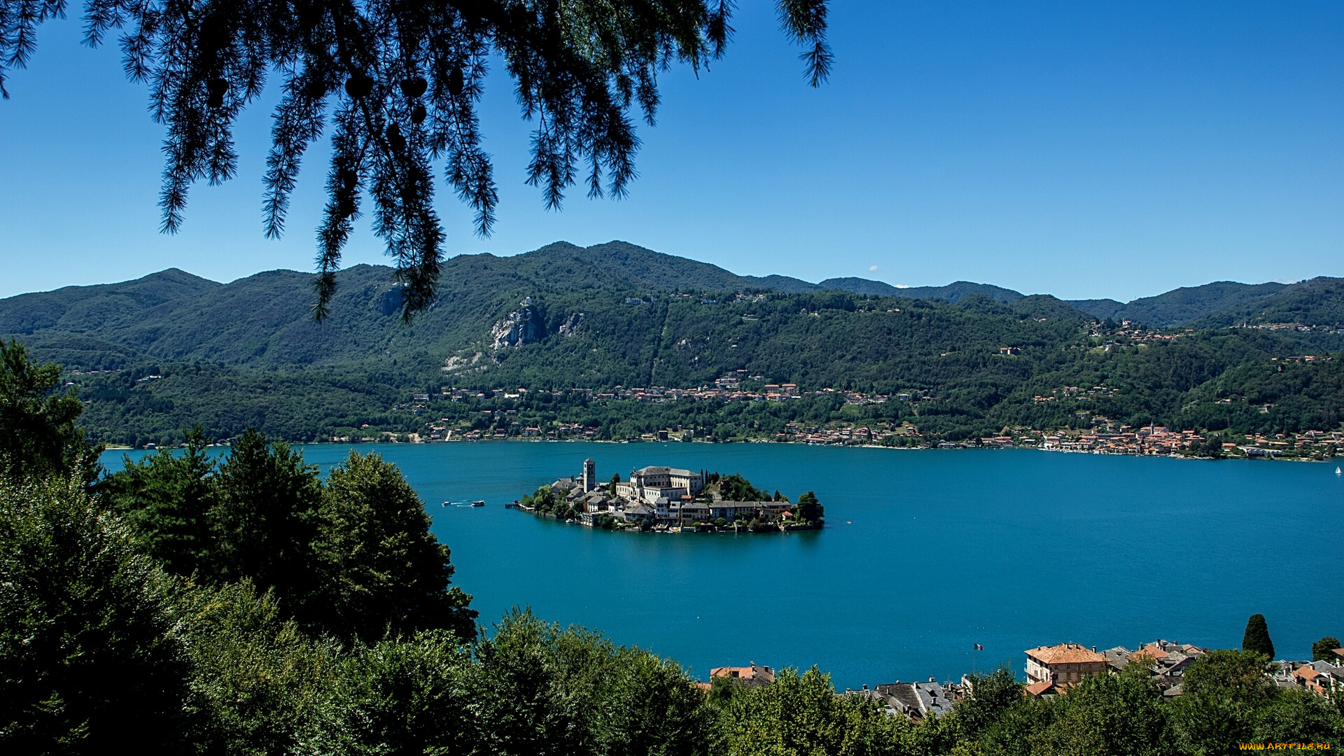 orta, san, giulio, piedmont, italy, города, пейзажи, lake, орта-сан-джулио, италия, озеро, орта, остров, сан-гулио, горы