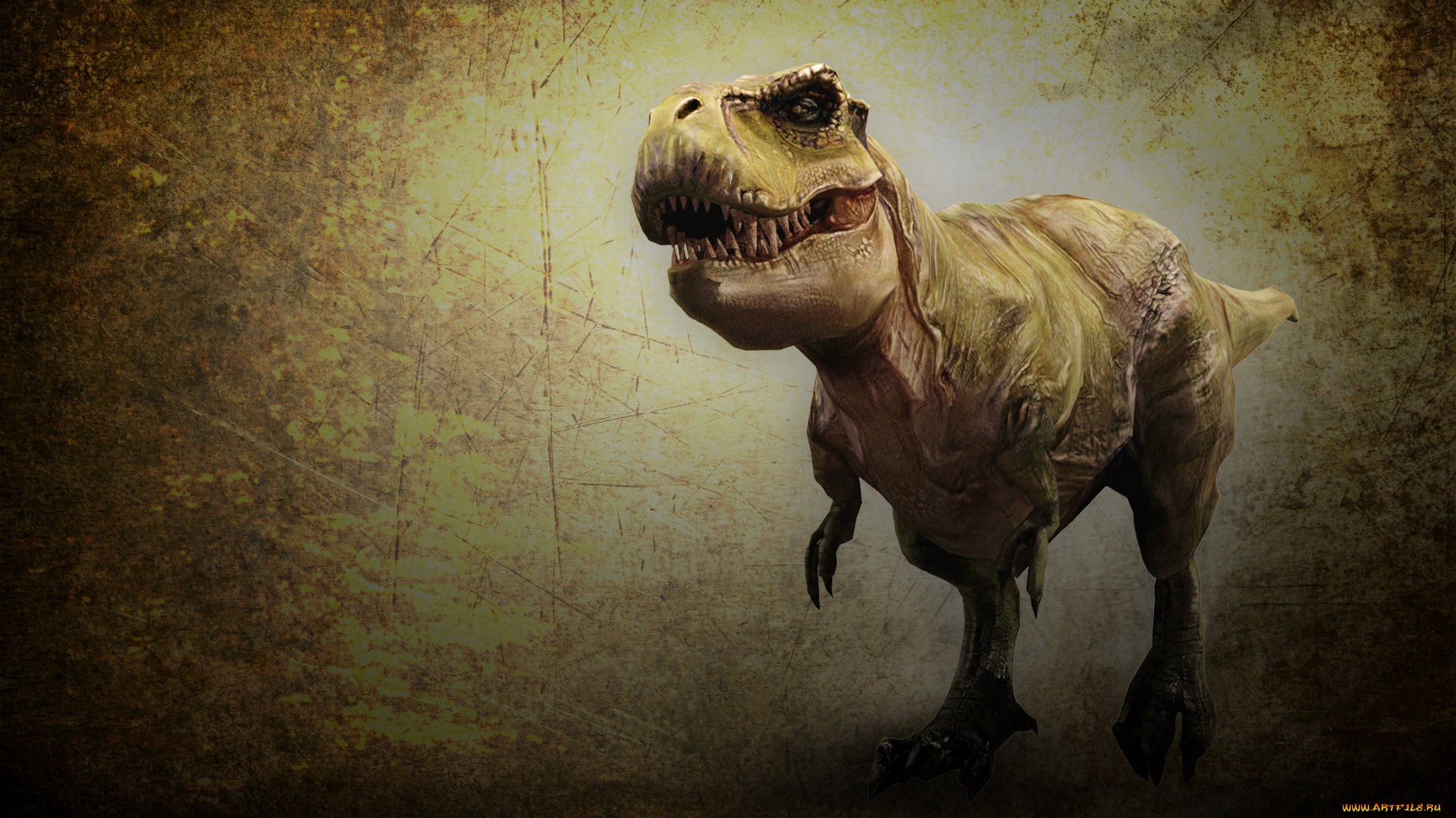 рисованные, животные, доисторические, динозавр