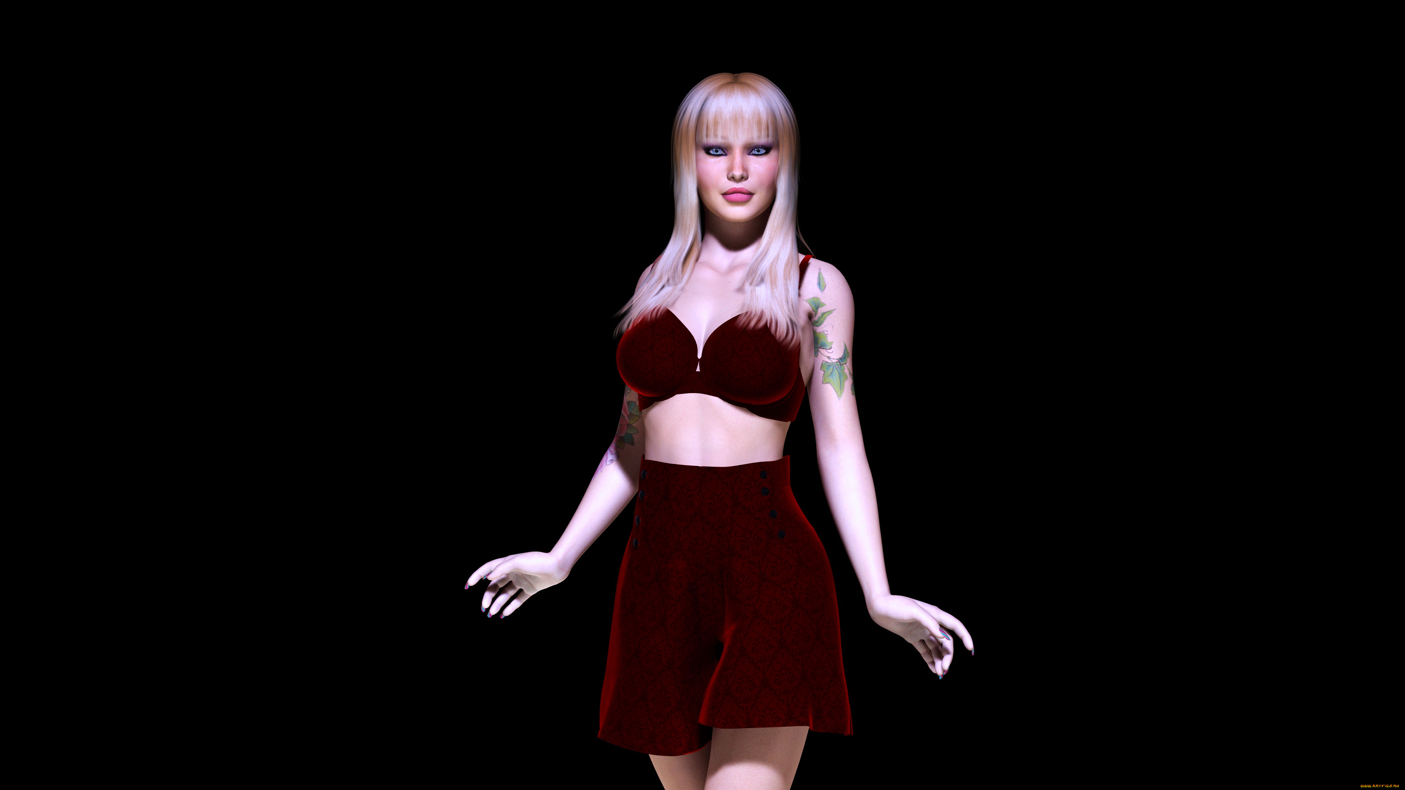 3д, графика, people, люди, девушка, взгляд