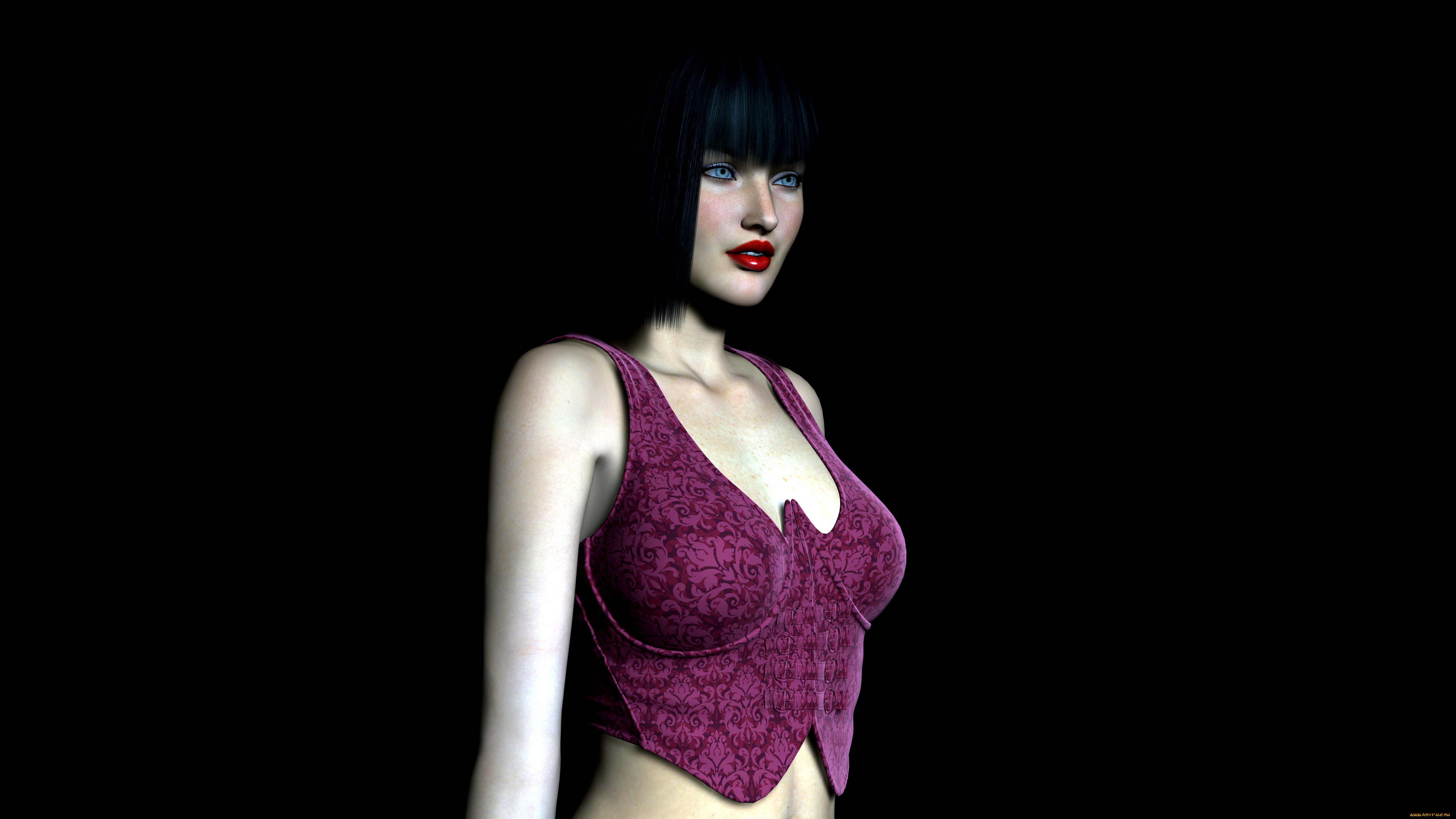 3д, графика, people, люди, девушка, взгляд