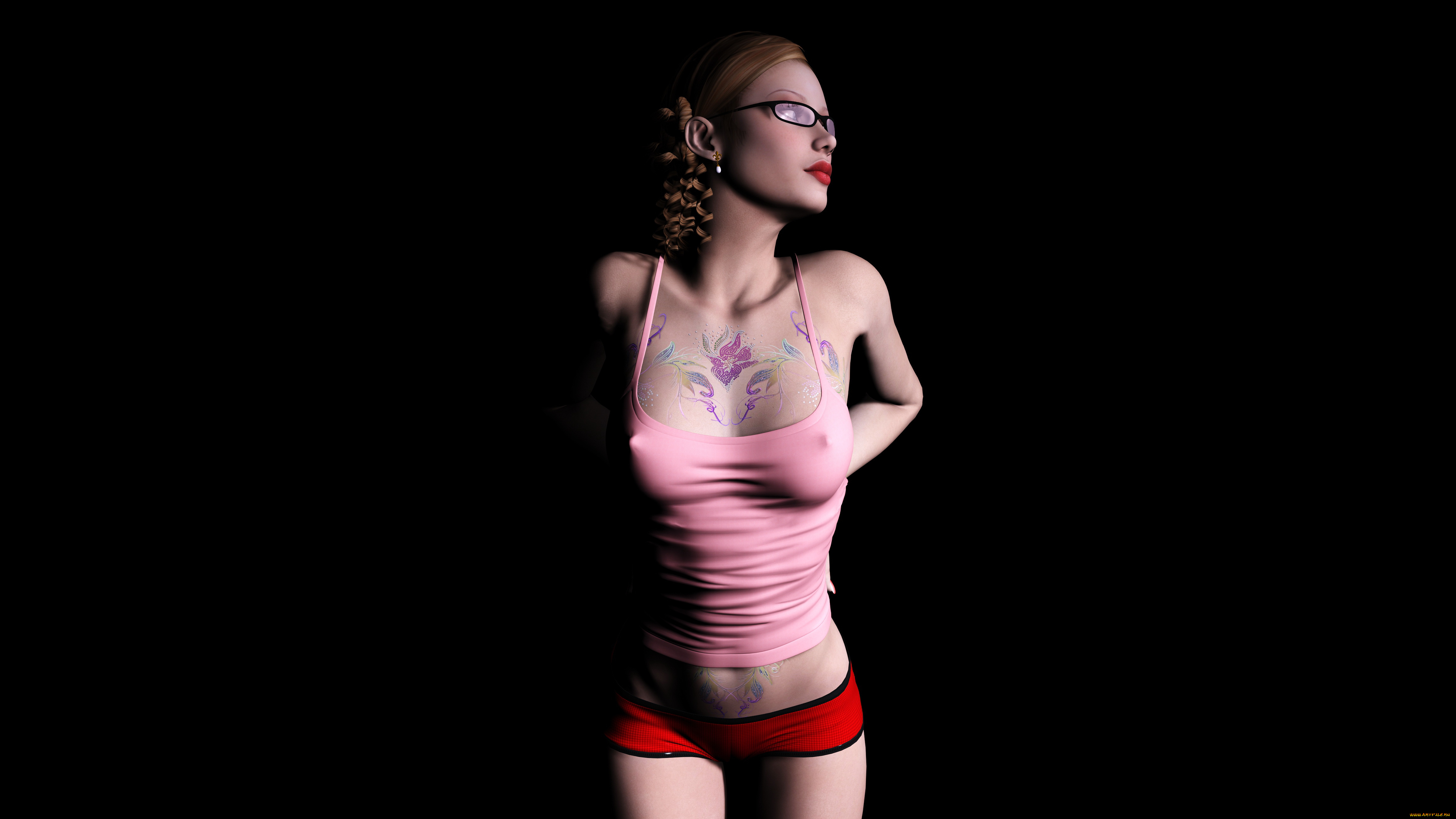 3д, графика, people, люди, очки, девушка