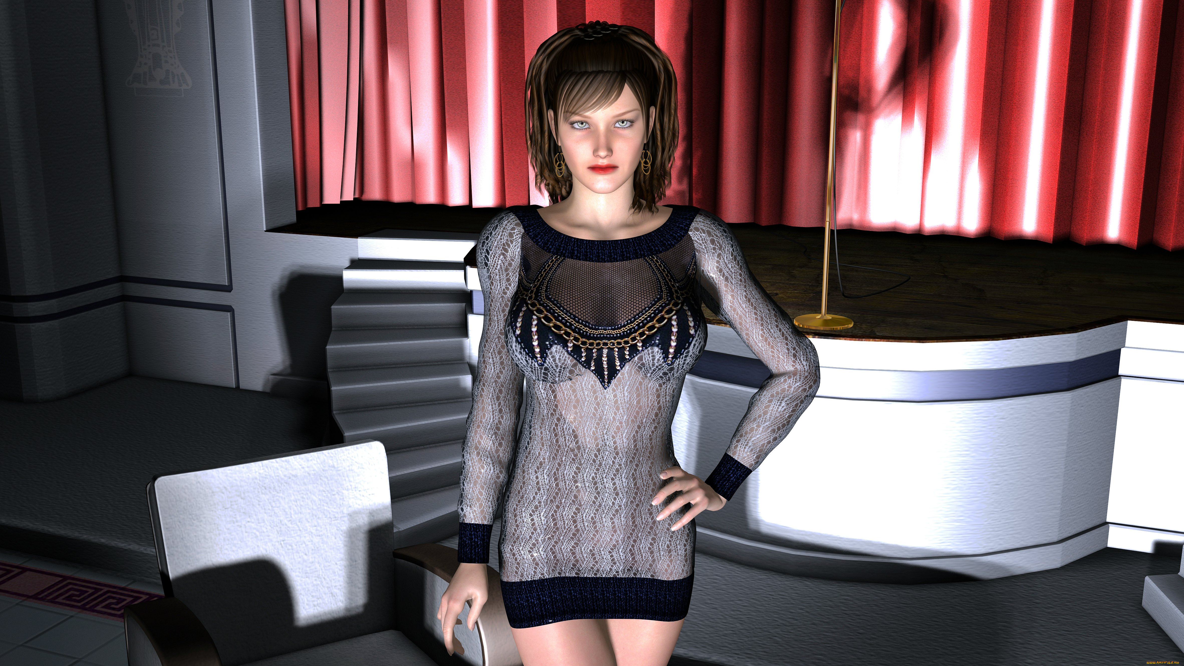 3д, графика, people, люди, взнляд, девушка