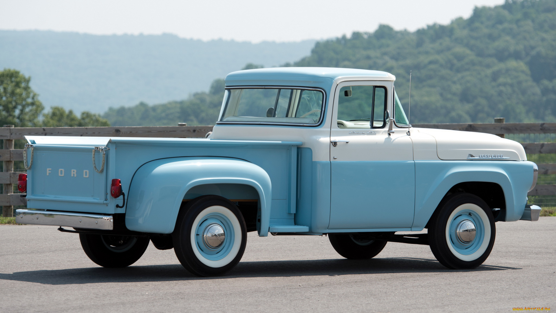 автомобили, ford, 83, pickup, flareside, cab, f-100, custom, 1958