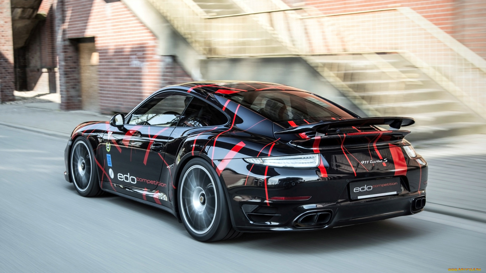 автомобили, porsche, edo, competition, 911, turbo, s, 991, 2014г, темный