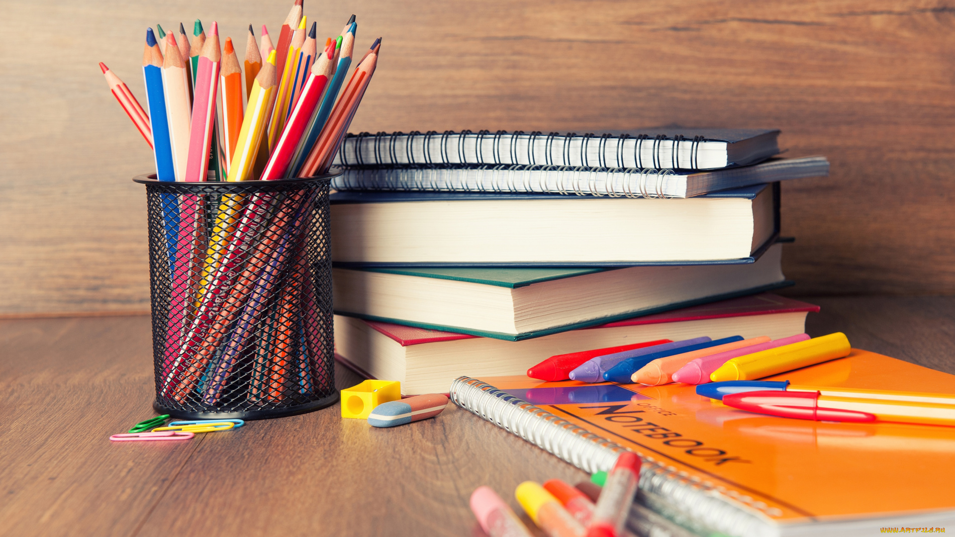 разное, канцелярия, , книги, фломастеры, книги, блокнот, карандаши