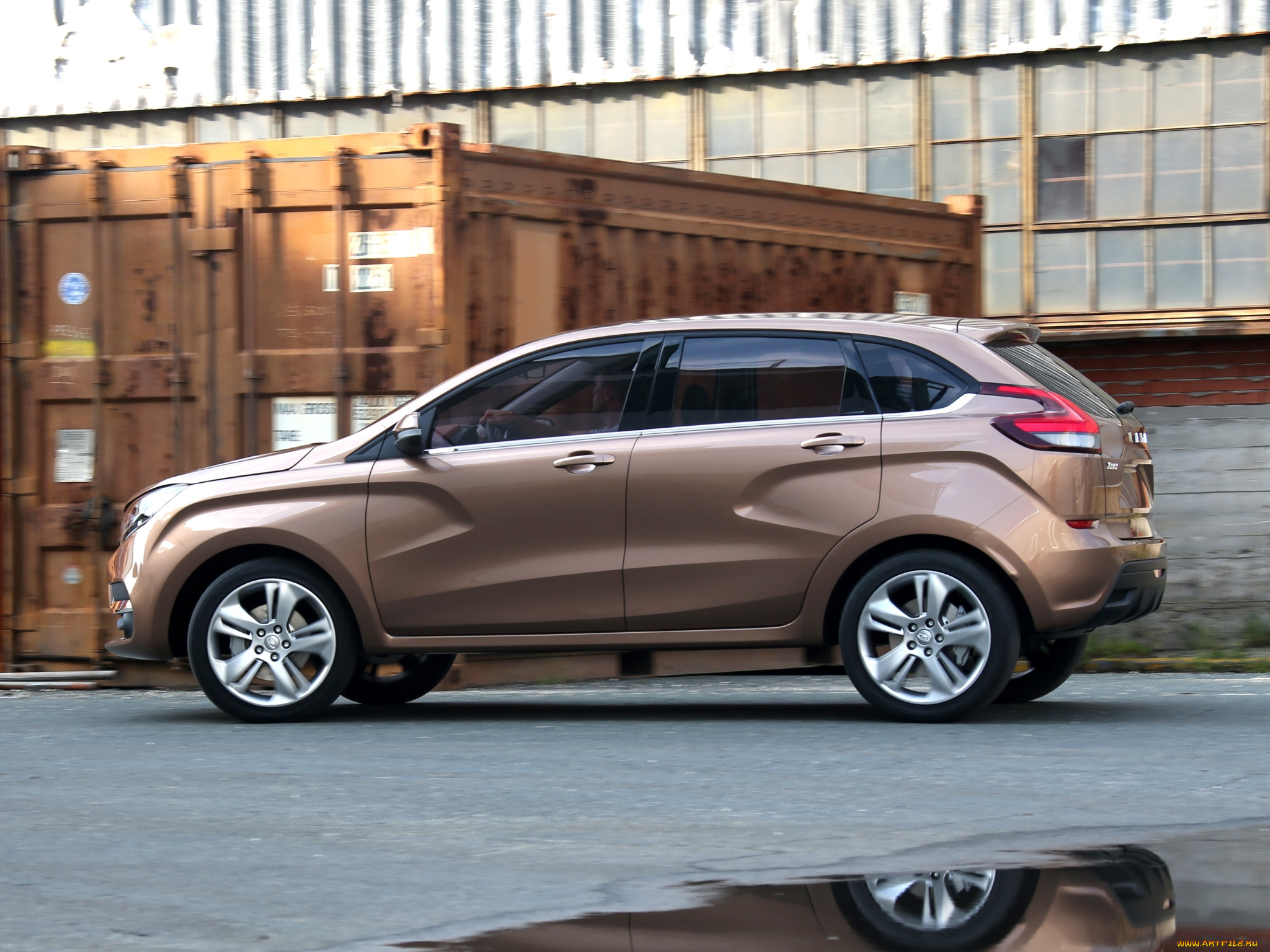 автомобили, ваз, lada, 2014г, коричневый, concept, xray