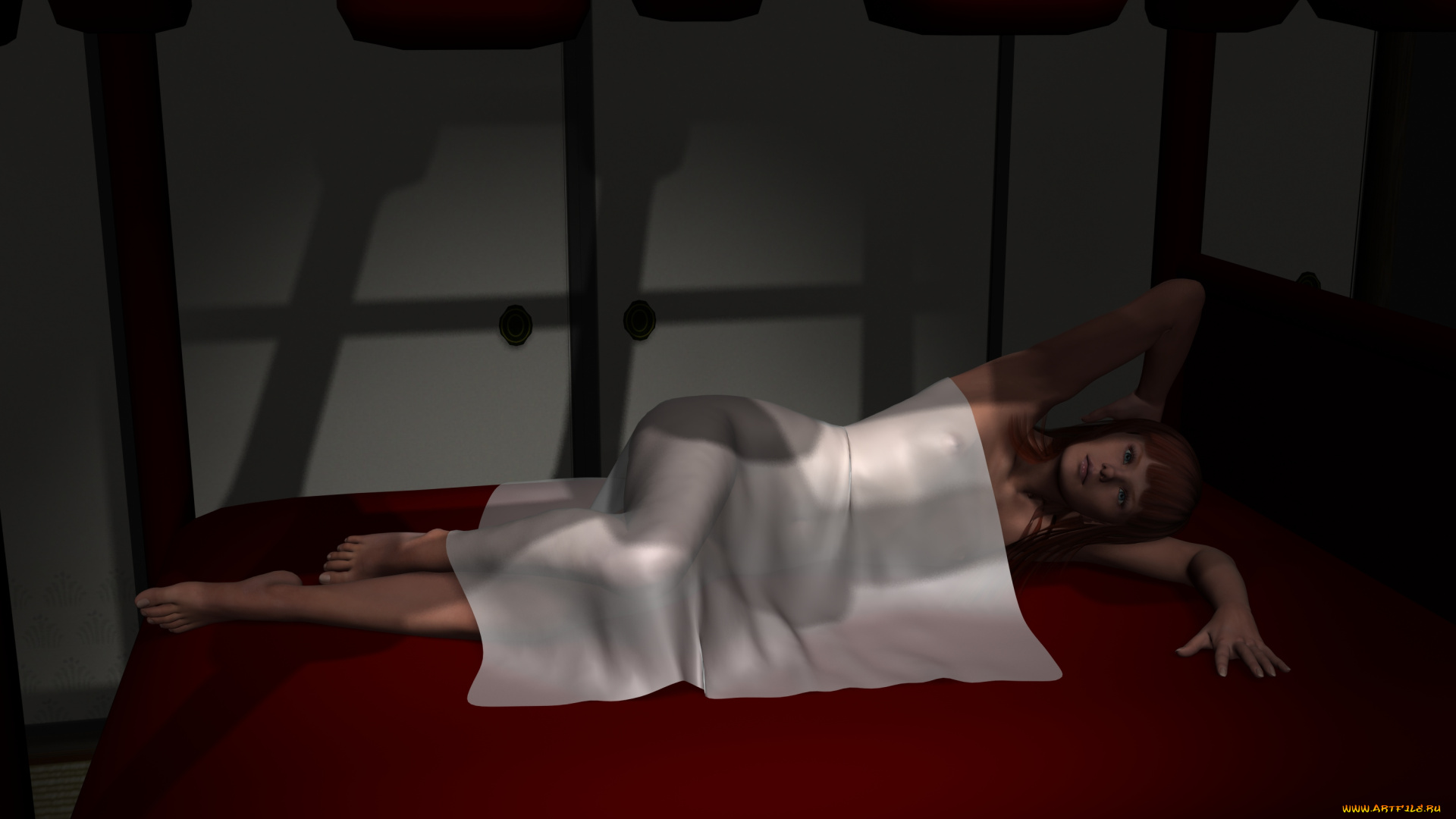 3д, графика, люди, , people, девушка, взгляд, фон