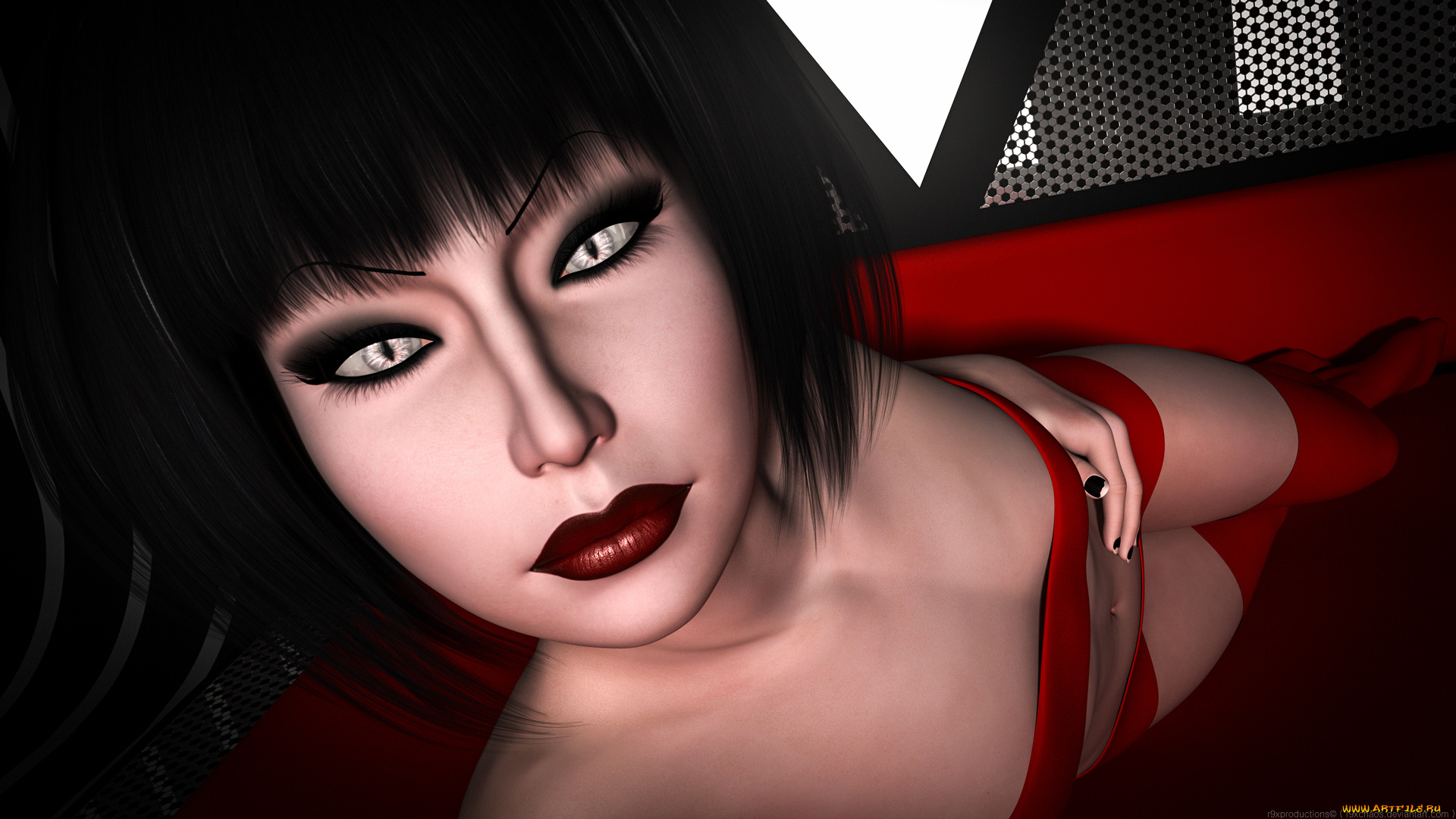 3д, графика, портрет, , portraits, фон, взгляд, девушка