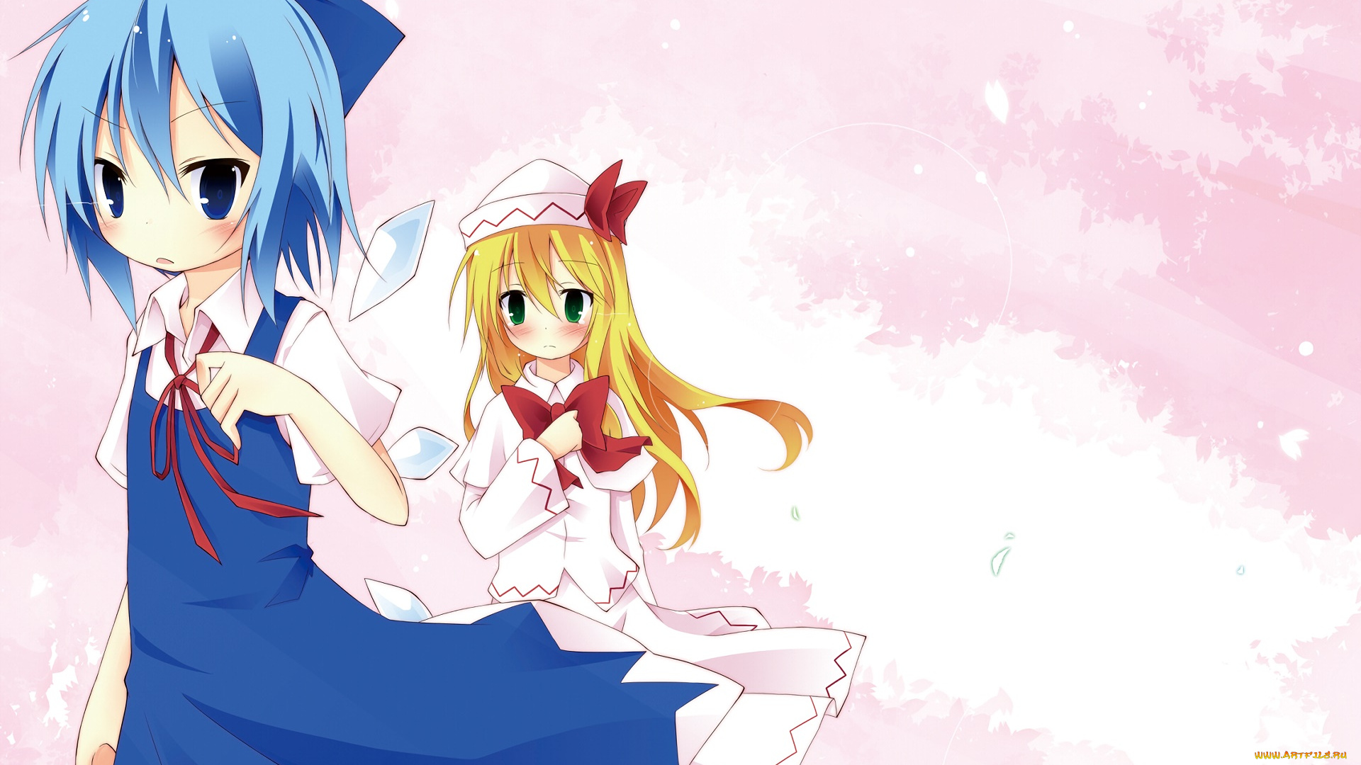 аниме, touhou, девушка, фон, взгляд