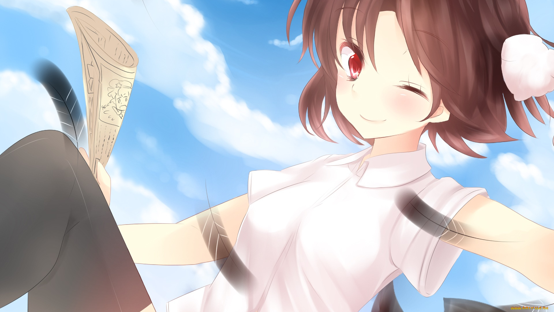 аниме, touhou, взгляд, фон, девушка