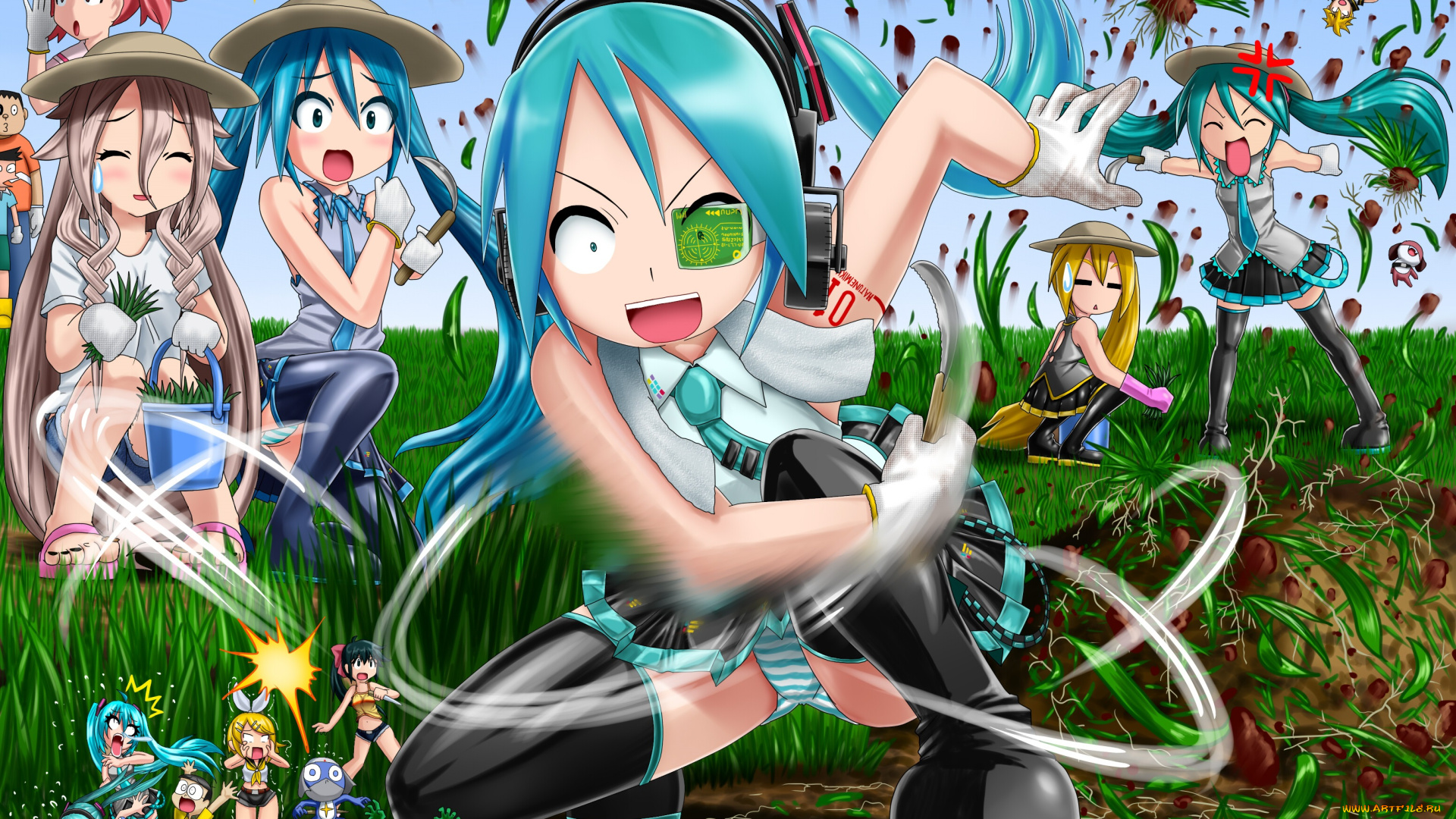 аниме, vocaloid, девочки