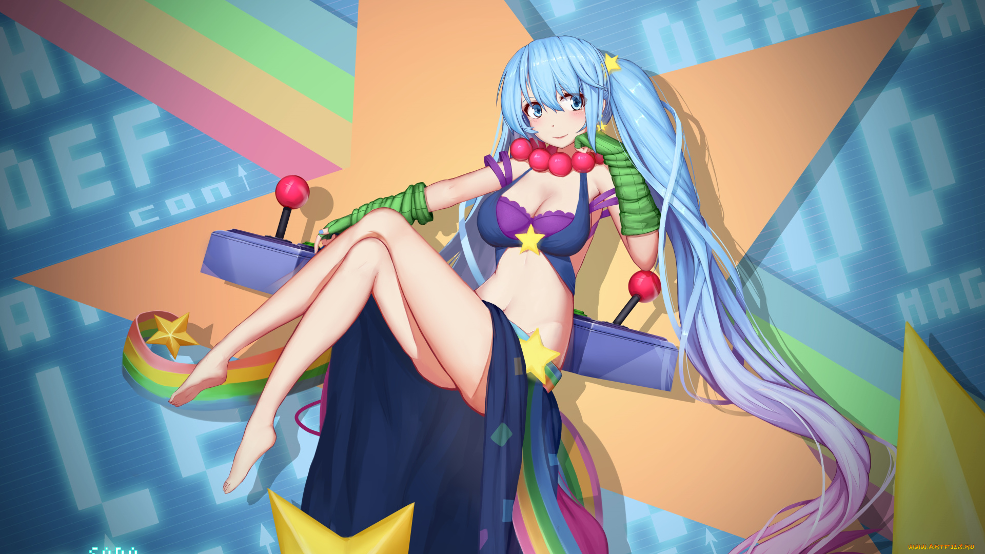 аниме, vocaloid, девушка