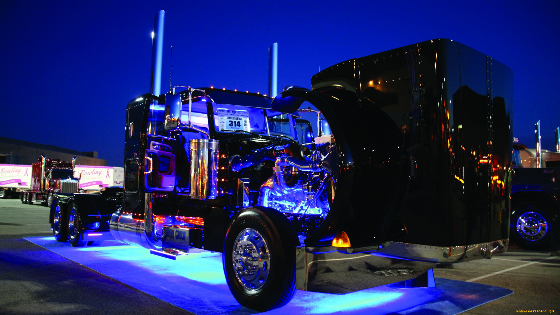 автомобили, peterbilt, truck, мотор, кабина