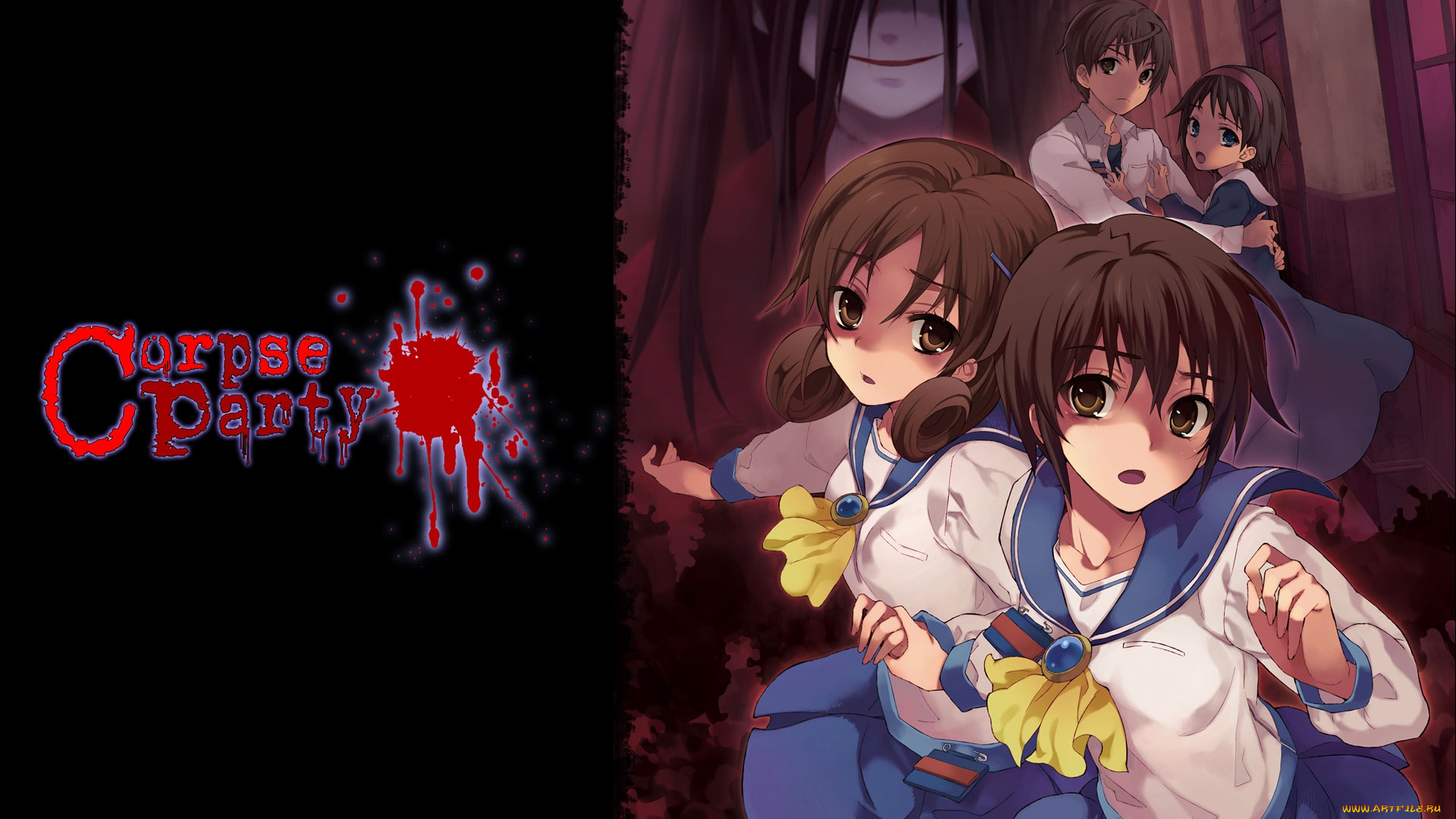 corpse, party, аниме, фон, взгляд, девушки