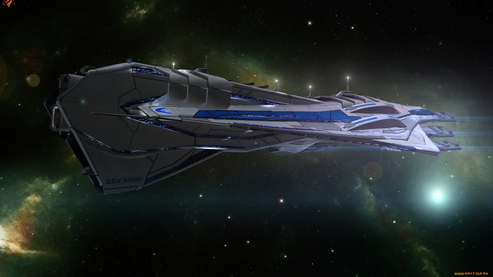 космос, арт, космический, корабль, полет, вселенная, планета