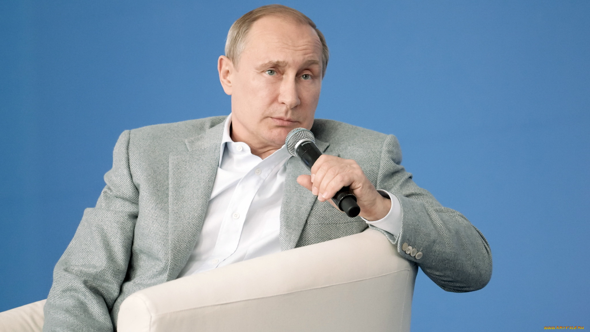 мужчины, владимир, путин, микрофон