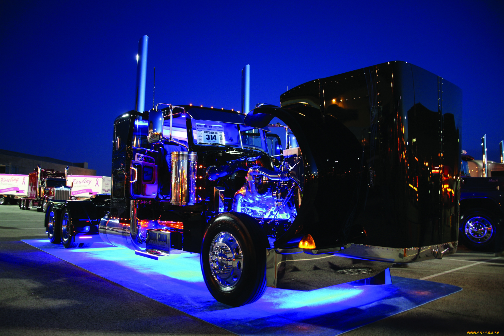 автомобили, peterbilt, truck, мотор, кабина