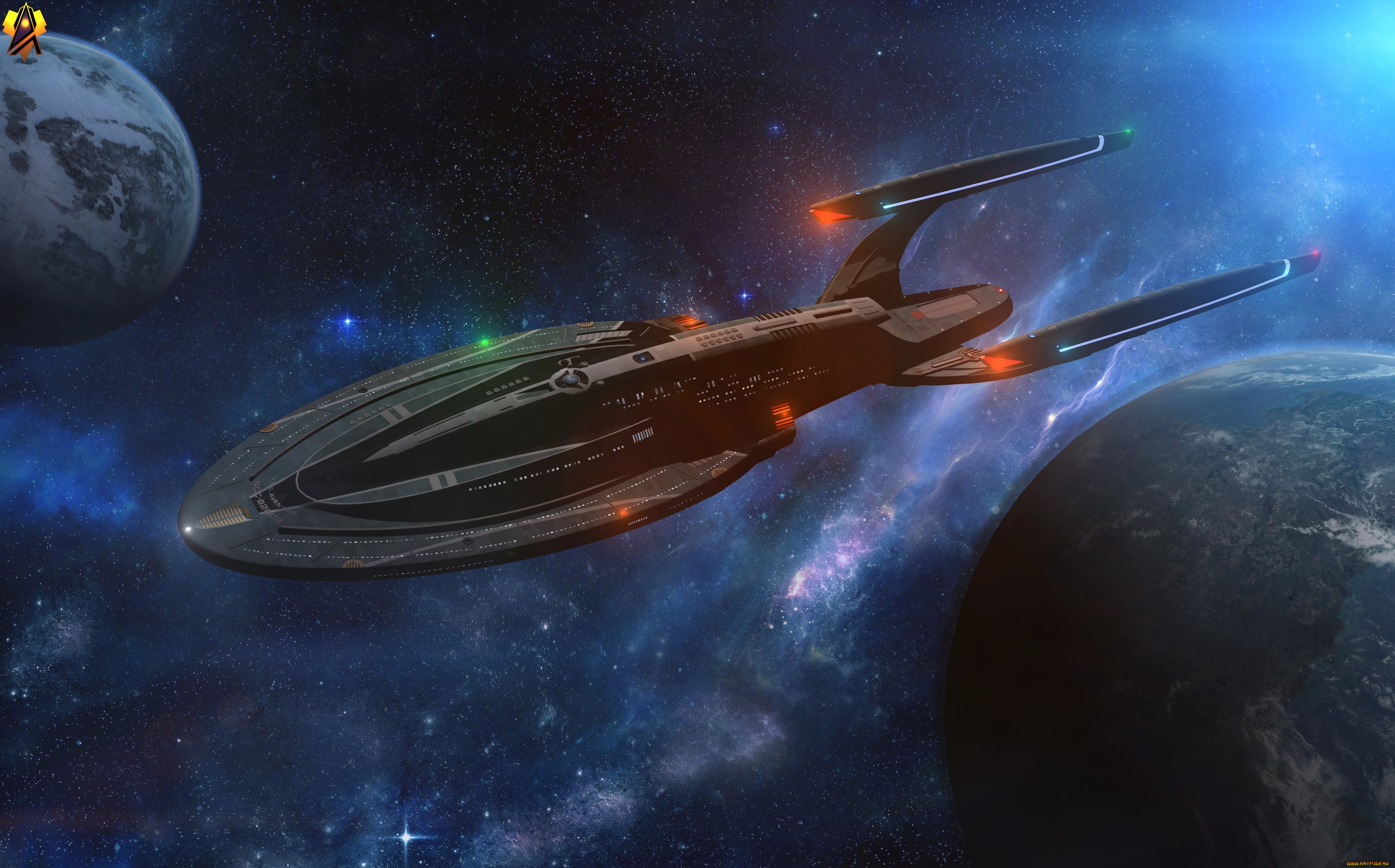космос, арт, космический, корабль, полет, вселенная, планета