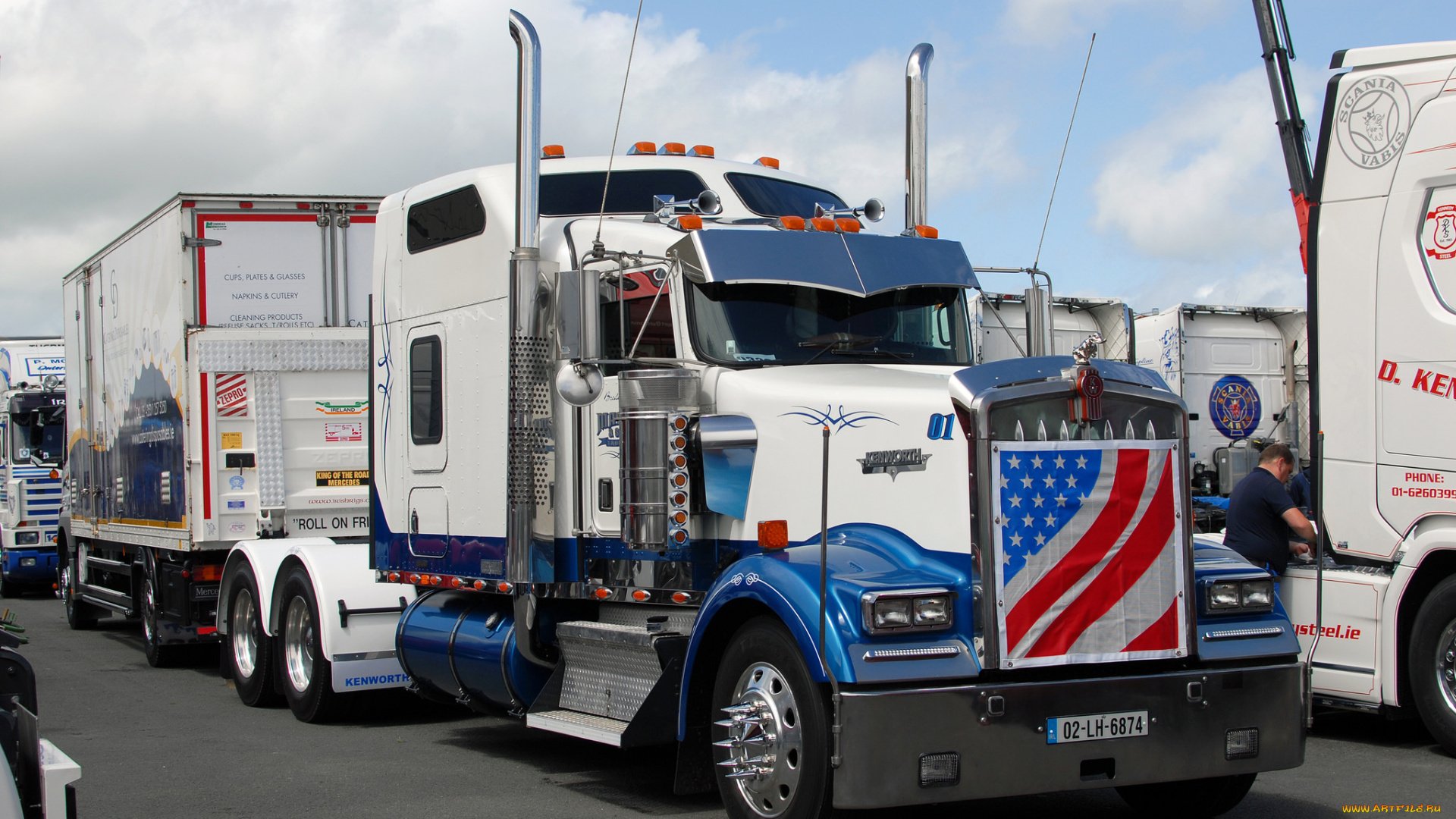 kenworth, w900, автомобили, kenworth, , выставка, улица, грузовик