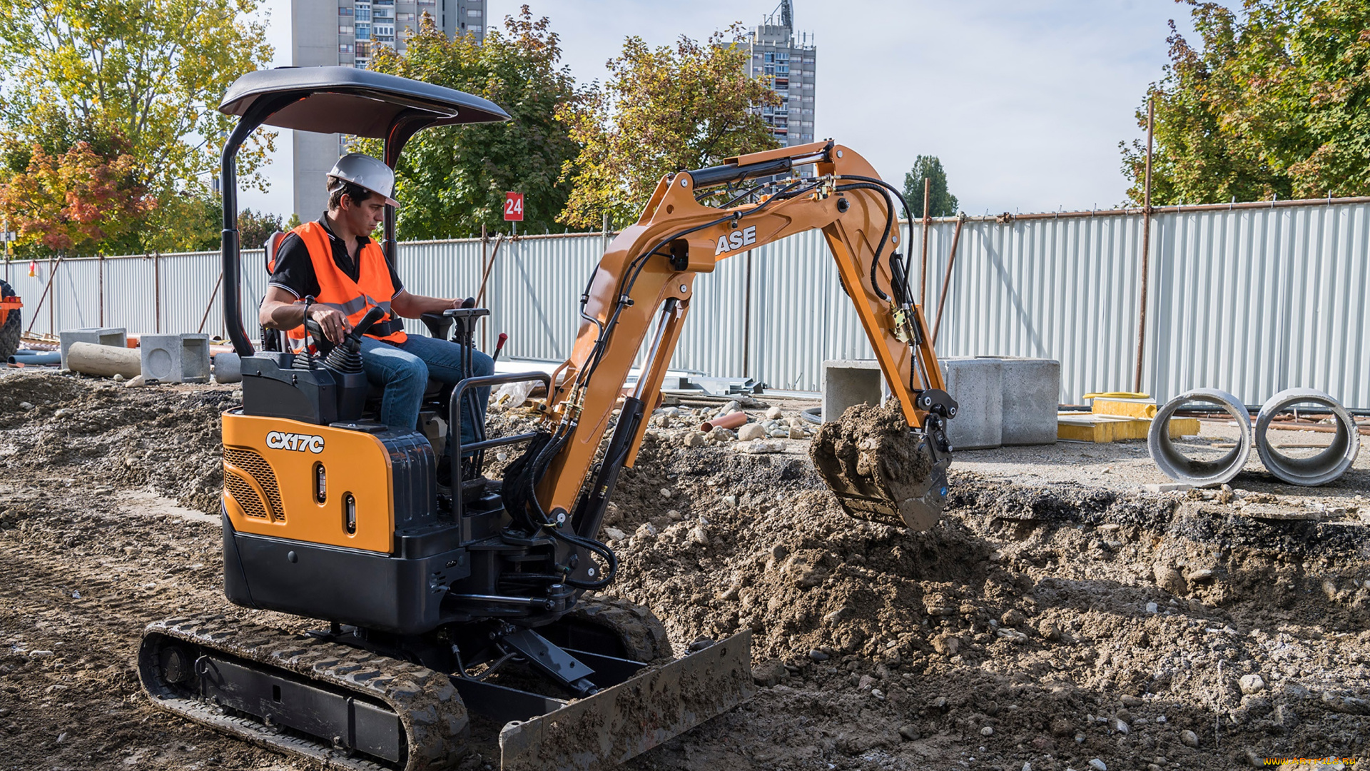 техника, экскаваторы, case