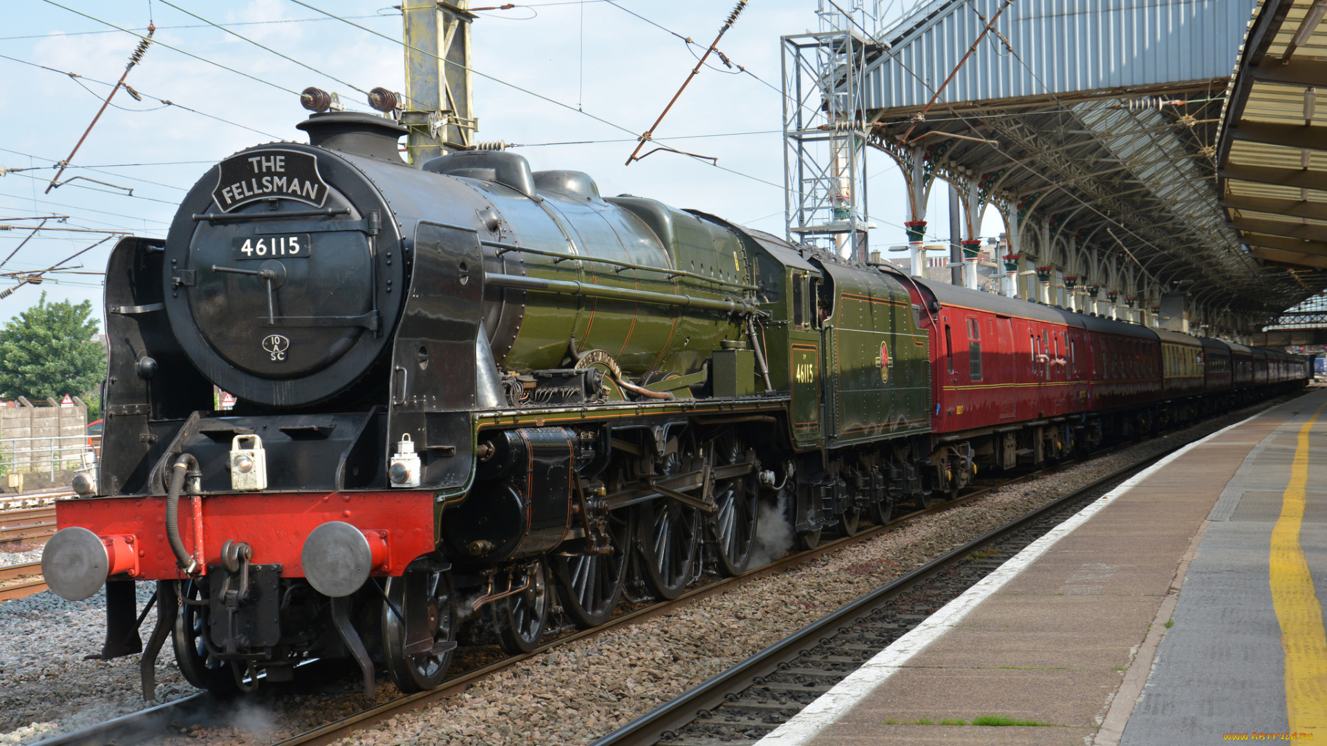 техника, паровозы, локомотив, состав