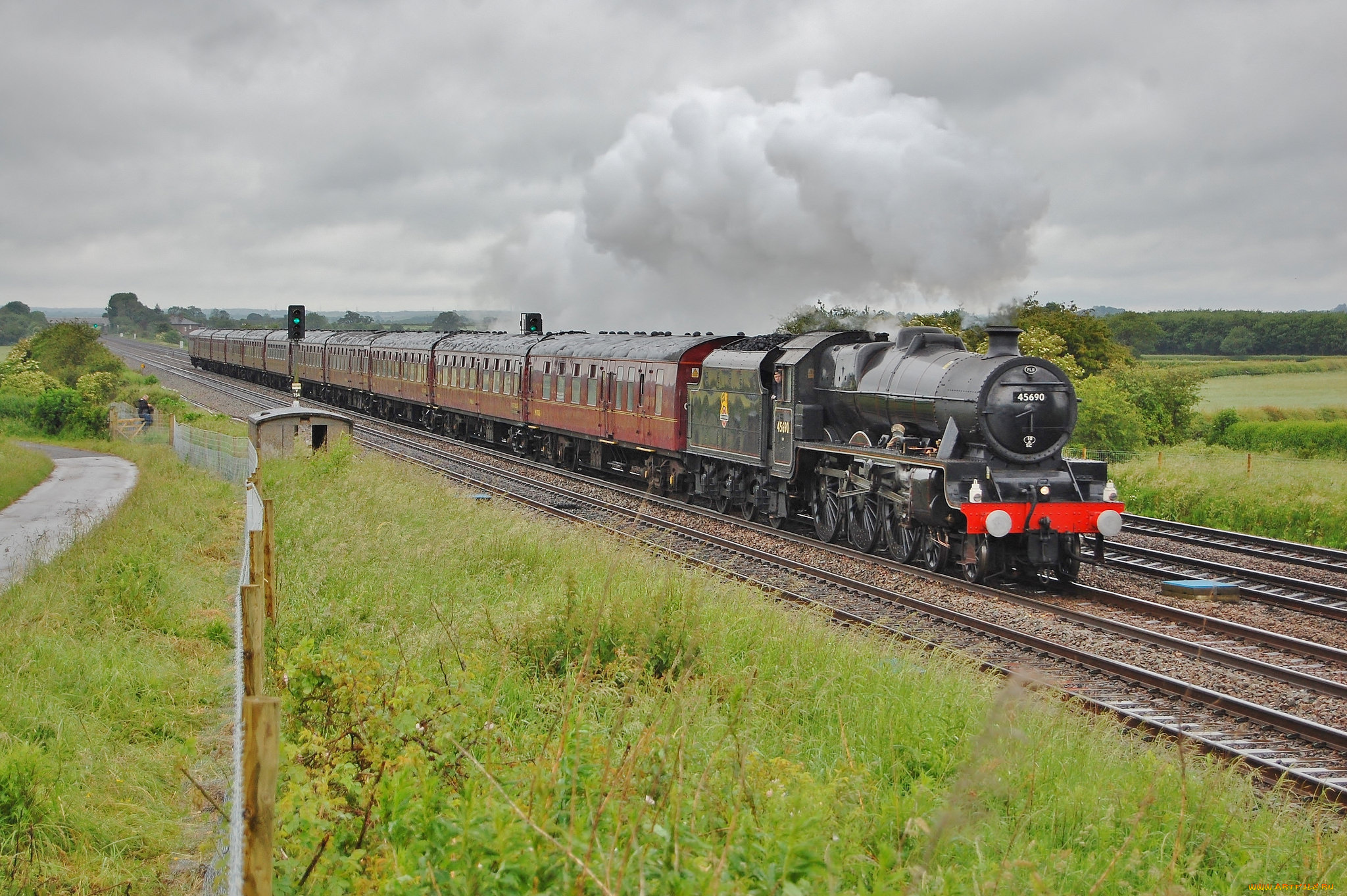 техника, паровозы, паровоз, рельсы