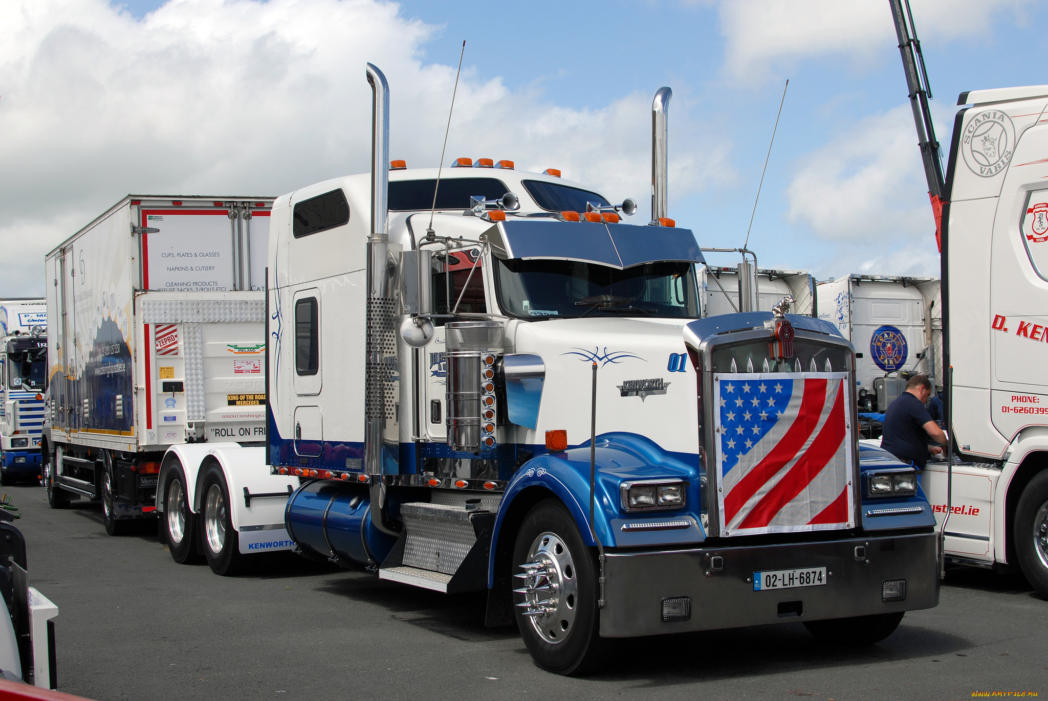 kenworth, w900, автомобили, kenworth, , выставка, улица, грузовик