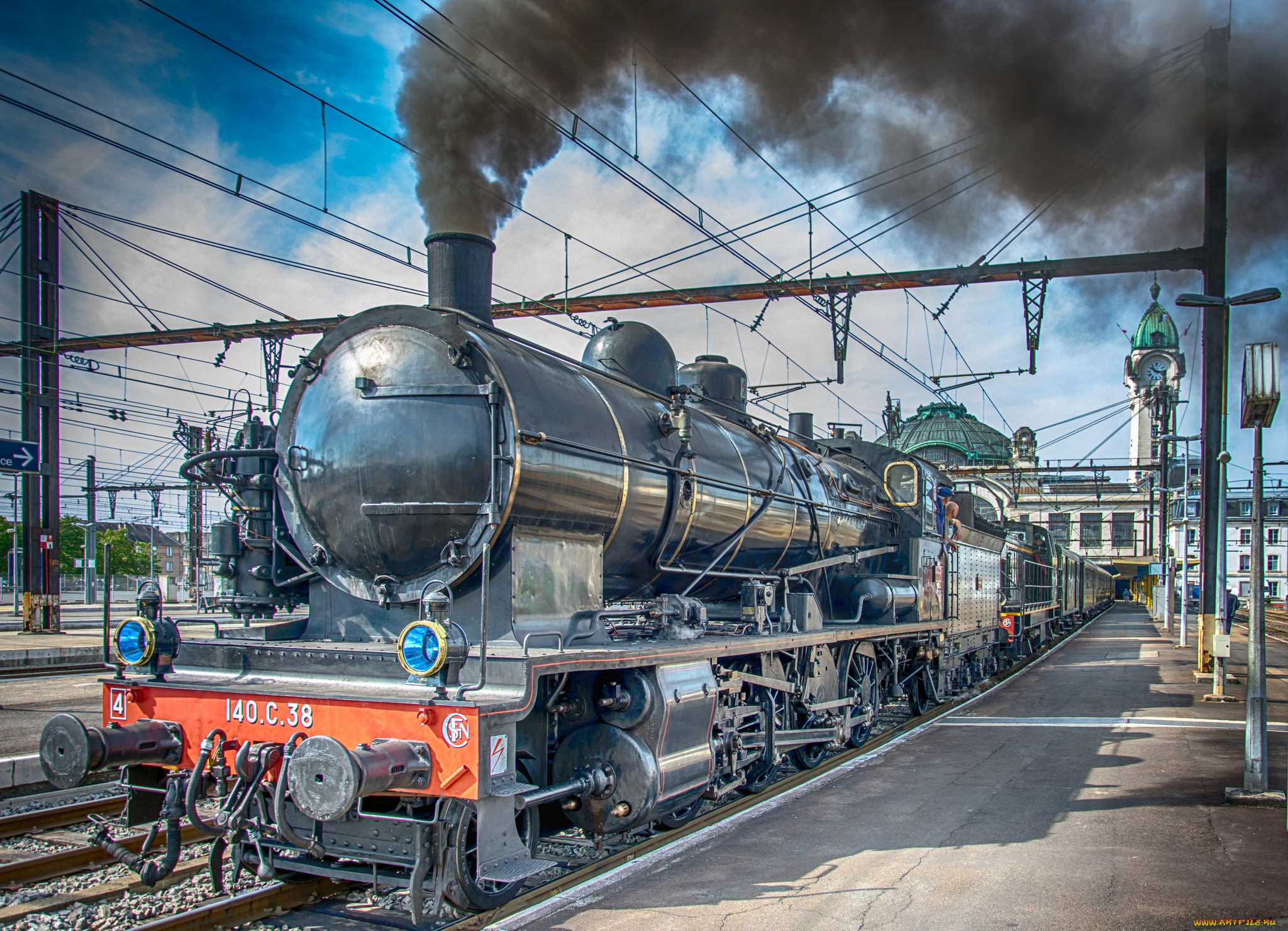 техника, паровозы, паровоз, рельсы