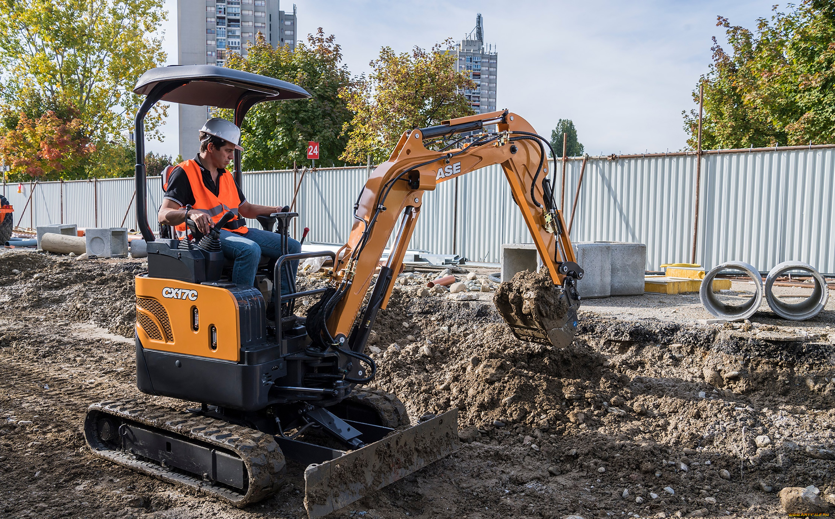 техника, экскаваторы, case