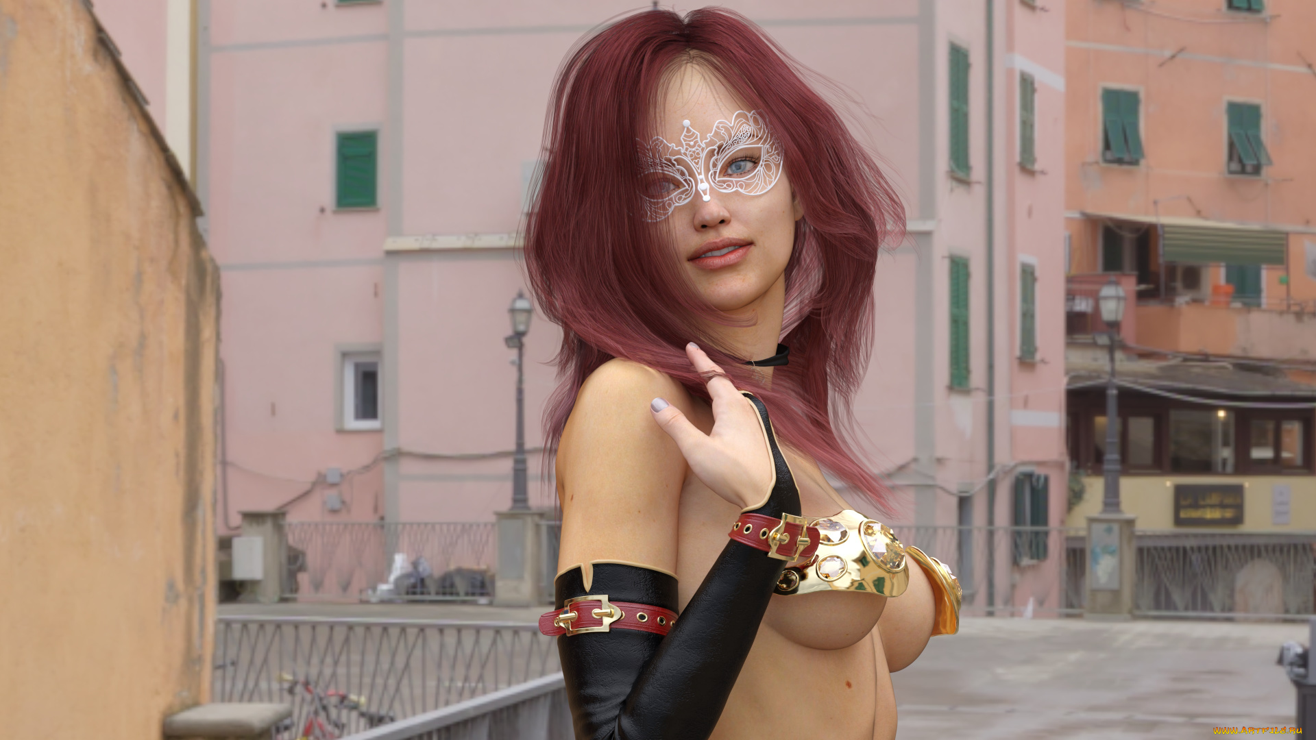 3д, графика, фантазия, , fantasy, девушка, фон, взгляд