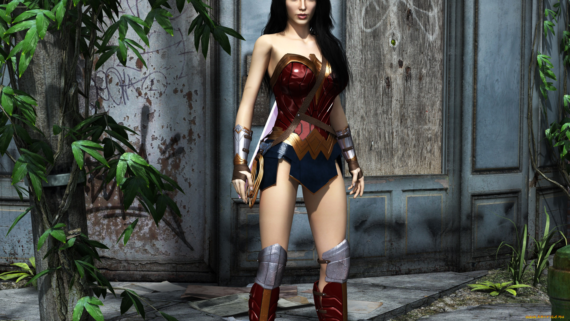 3д, графика, фантазия, , fantasy, взгляд, девушка, фон