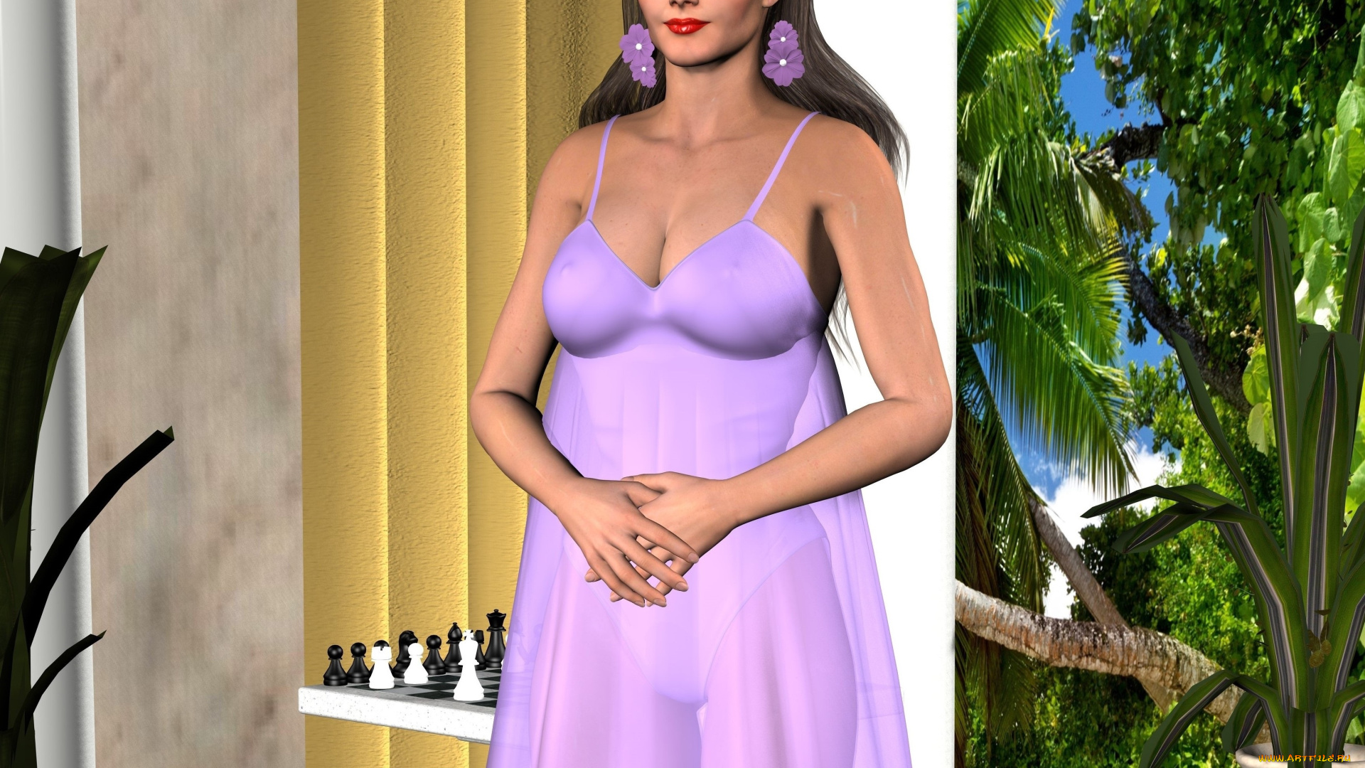 3д, графика, люди, , people, взгляд, девушка, фон